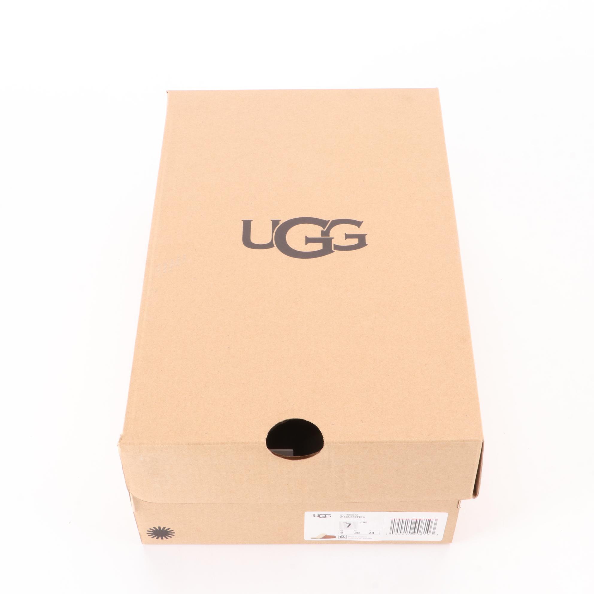 UGG Scuffette II Slippers in Suede and Sheepskin with Box