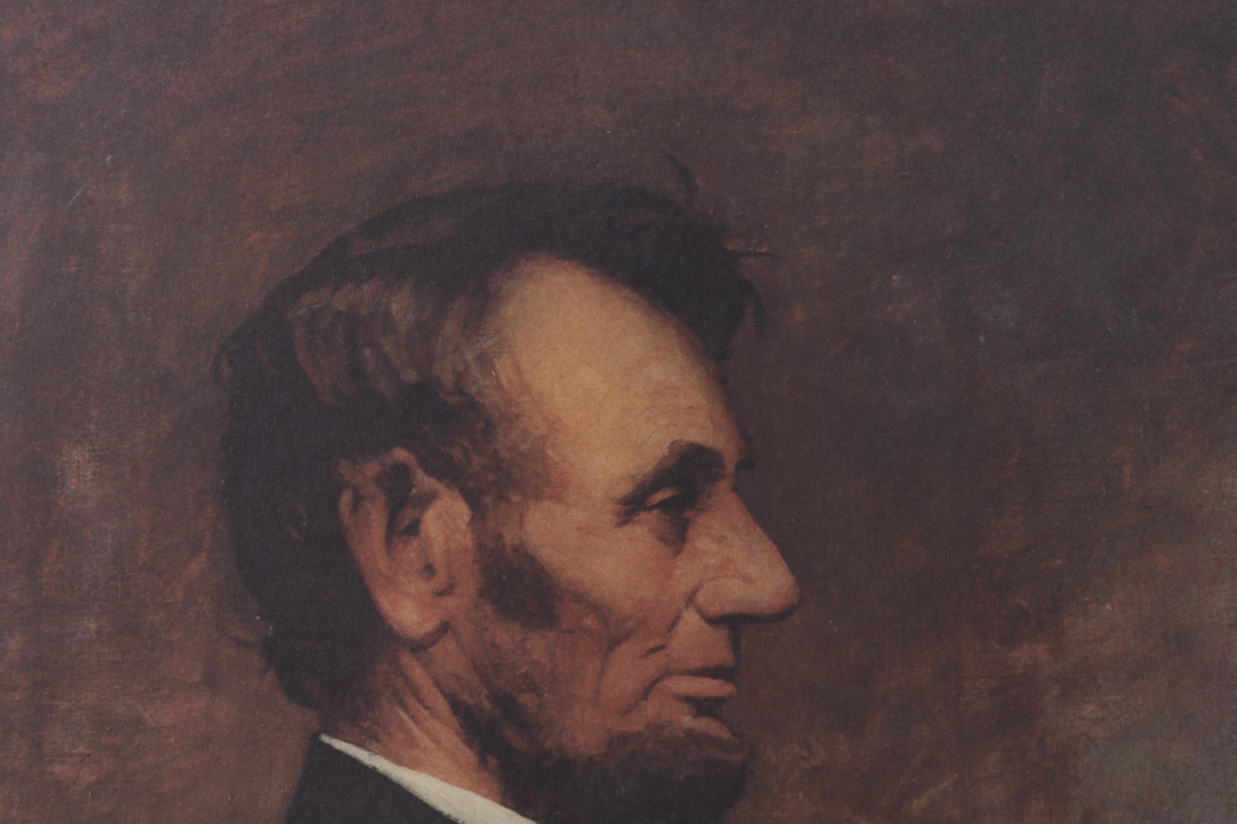Offset Lithograph After Allen Tupper True "Abraham Lincoln," Late 20th Century