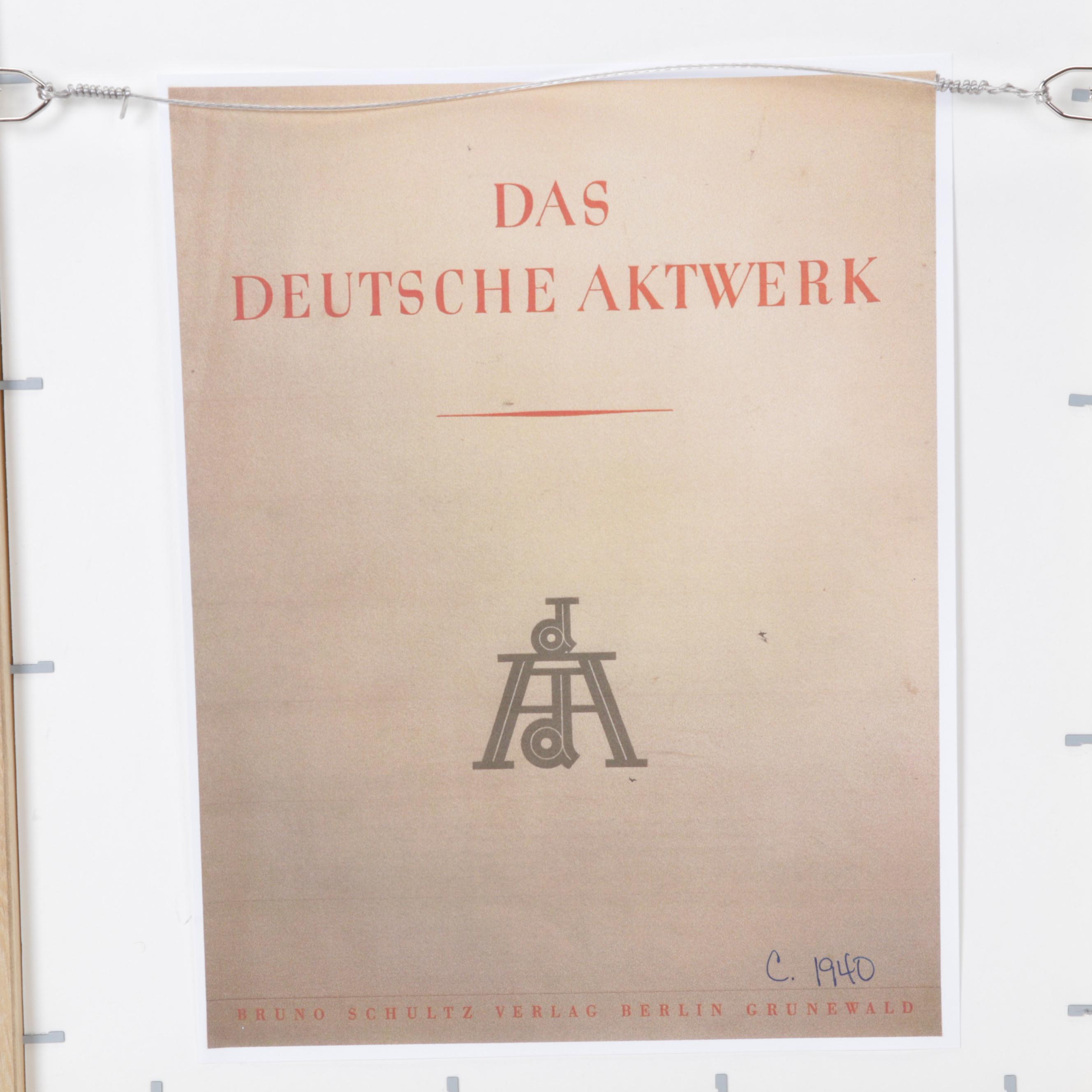 Bruno Schultz Nude Portrait Halftone From "Das Deutsche Aktwerk," Circa 1940