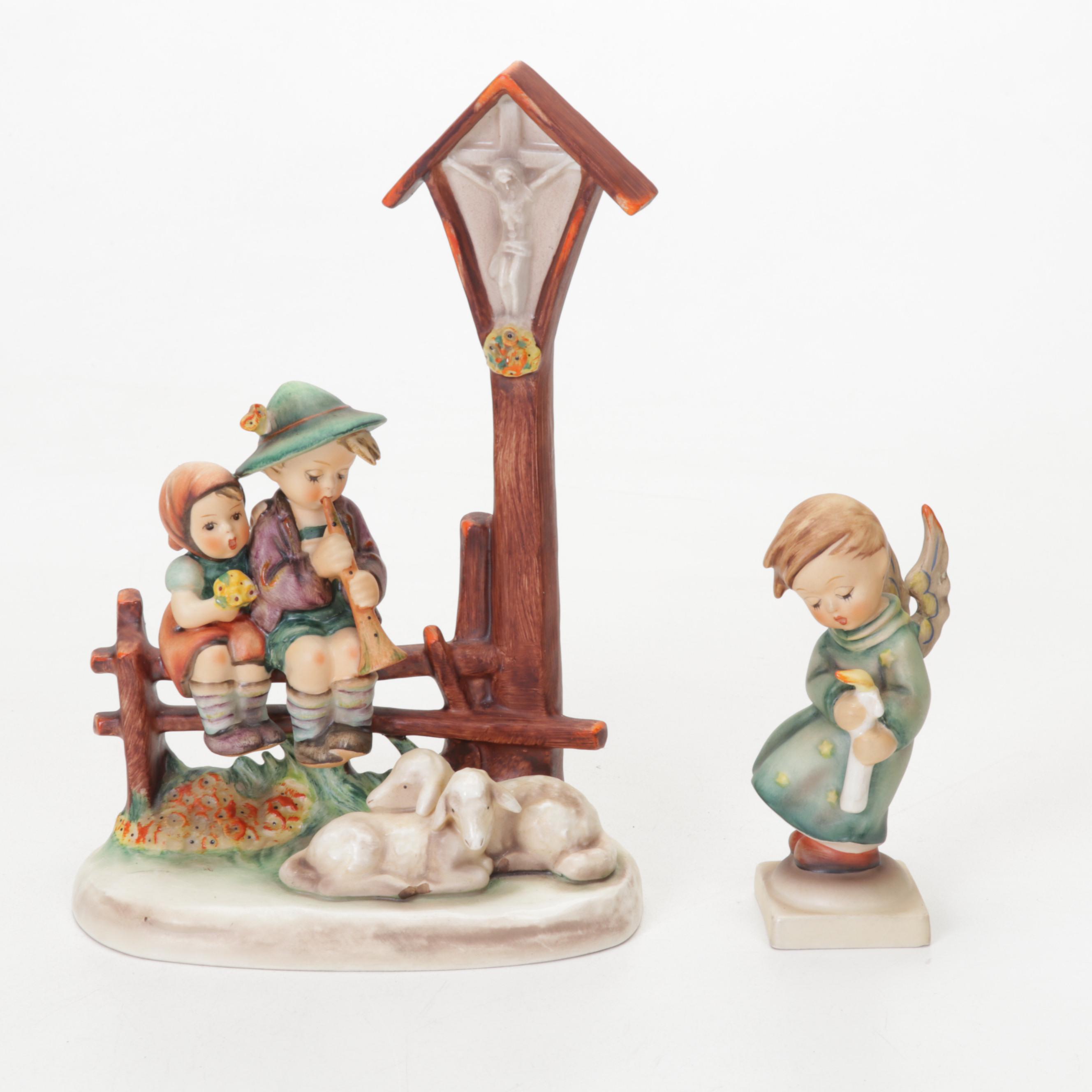 Goebel Hummel Porcelain "Wayside Devotion" and Other Figurines