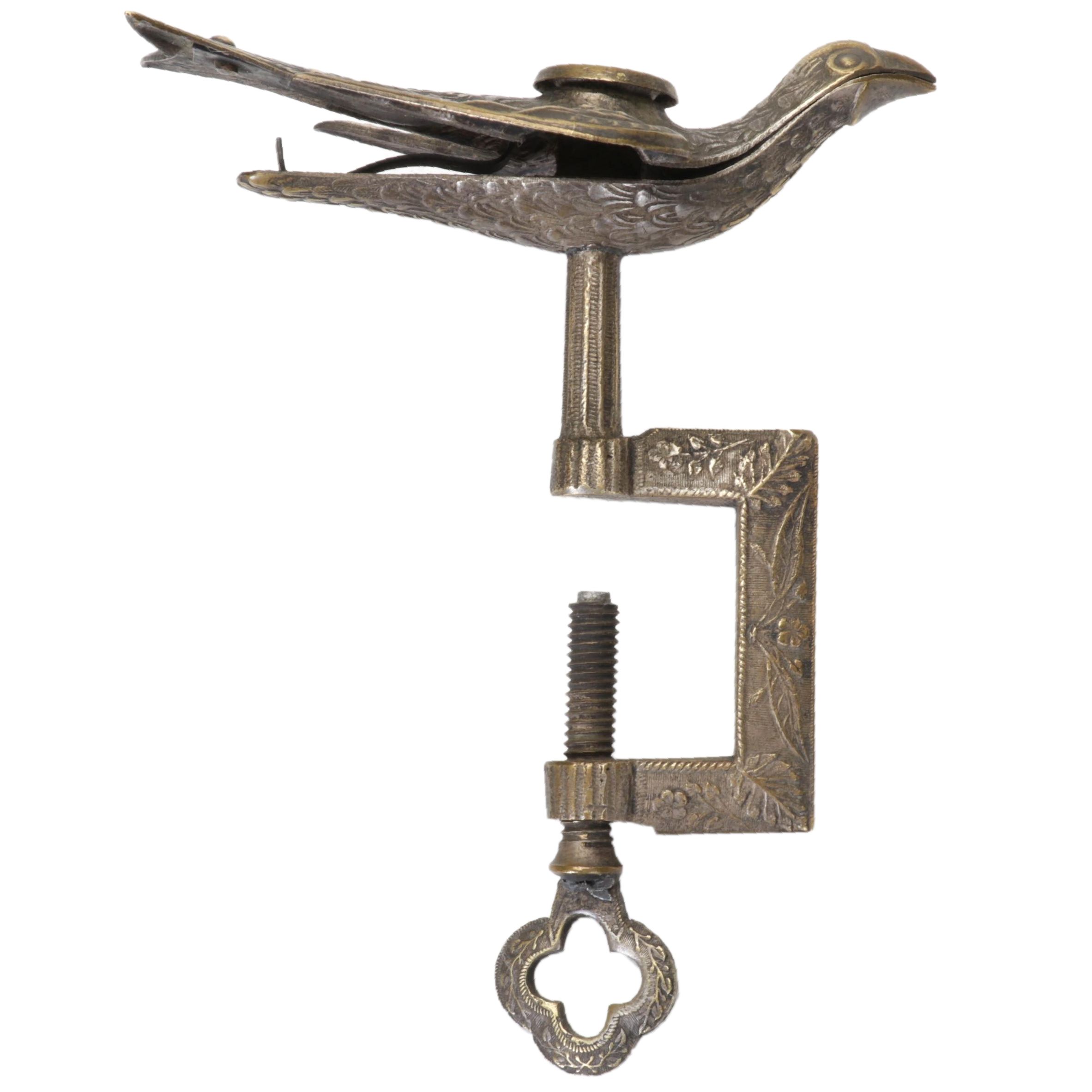 Victorian Brass Sewing Bird Clamp, Mid to Late 19th Century