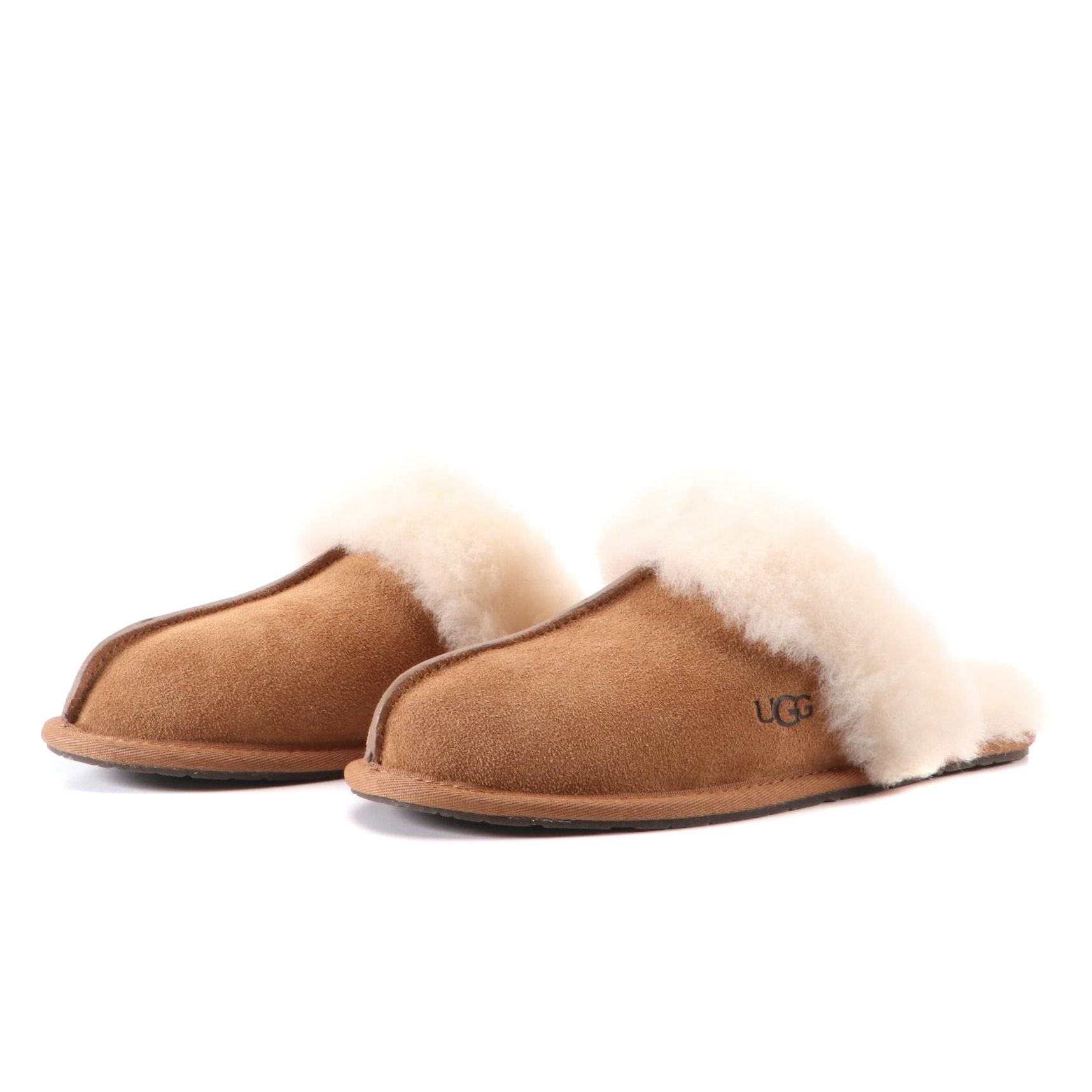 UGG Scuffette II Slippers in Suede and Sheepskin with Box