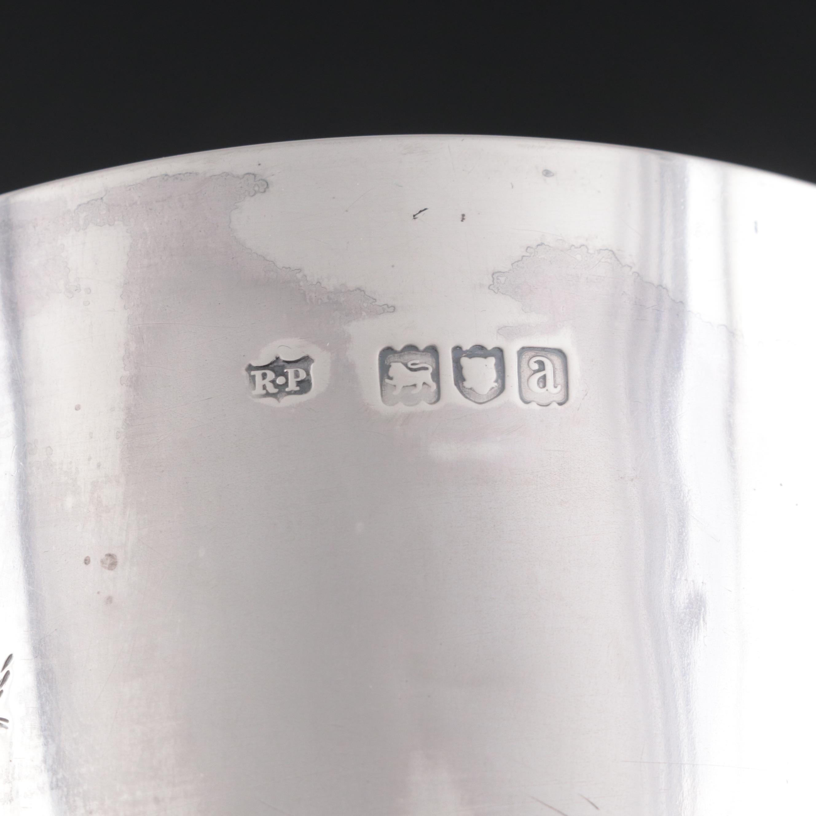 Robert Pringle & Sons Chased Sterling Silver Trophy Goblet, 1896