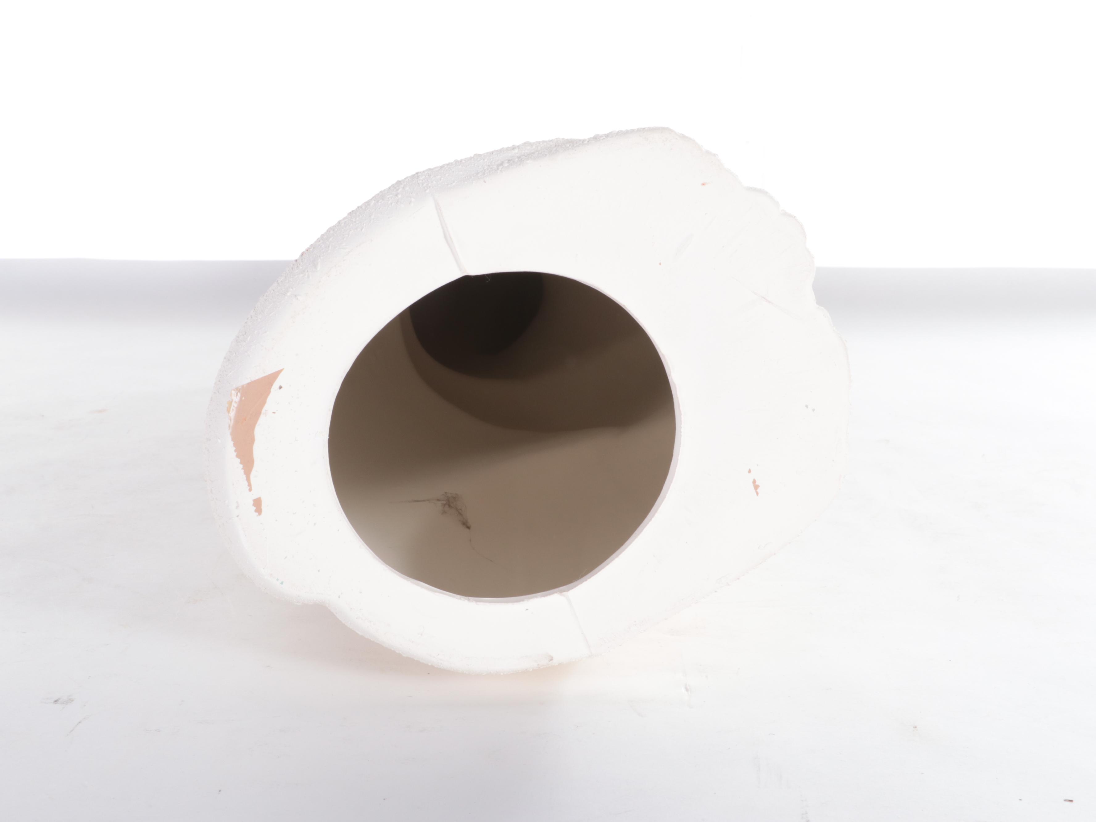 Plaster Cast Sculpture of Cat and Illustration Book "A Cat" by Leonard Michaels