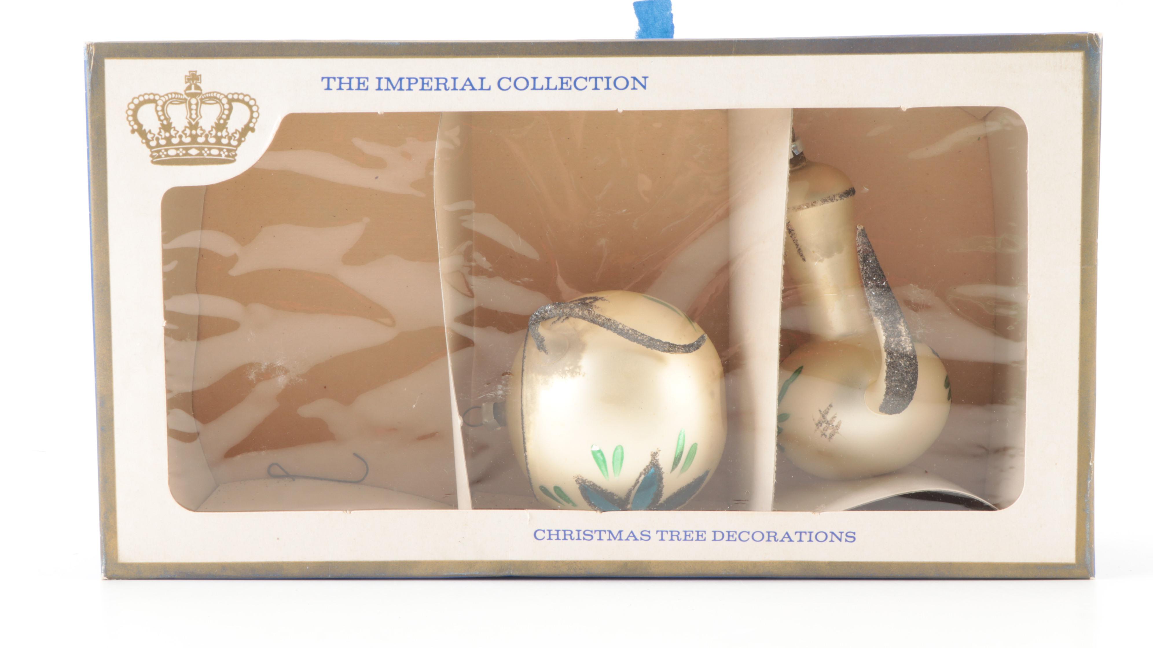 Sears "Imperial Collection", Lanissa and More Glass Christmas Tree Ornaments