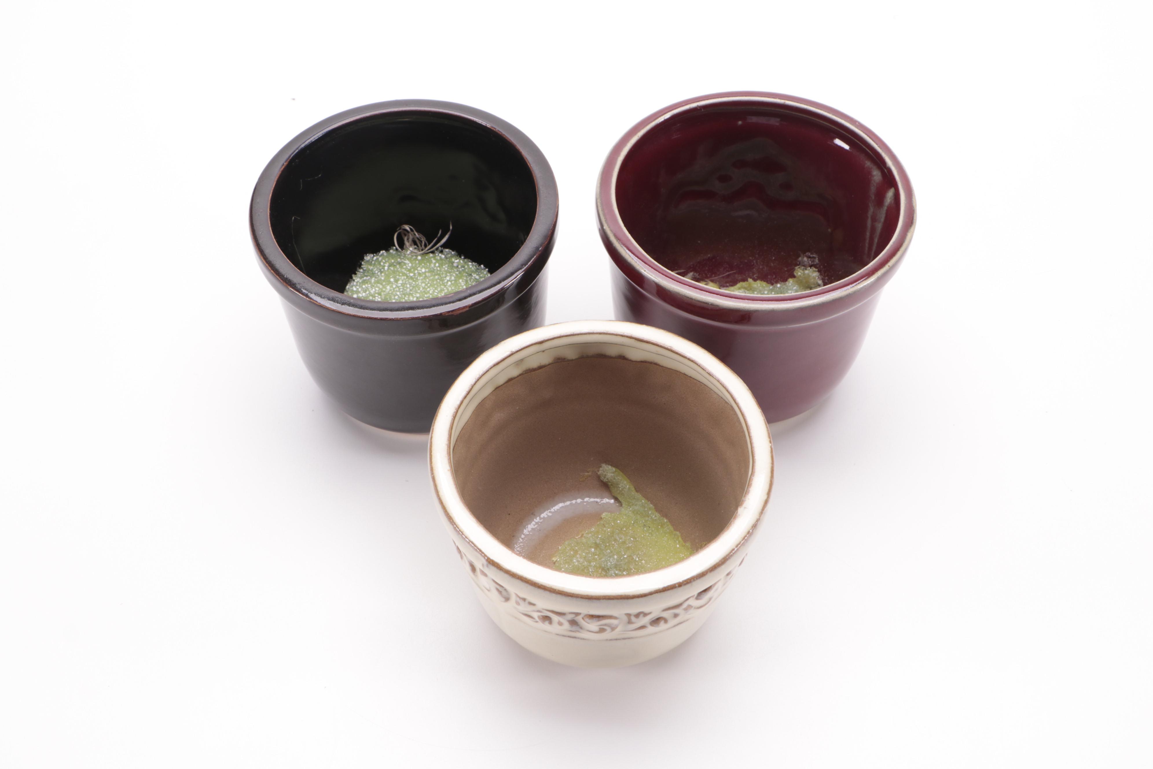 Hosley Potteries Glazed Ceramic Planters with Other Planter