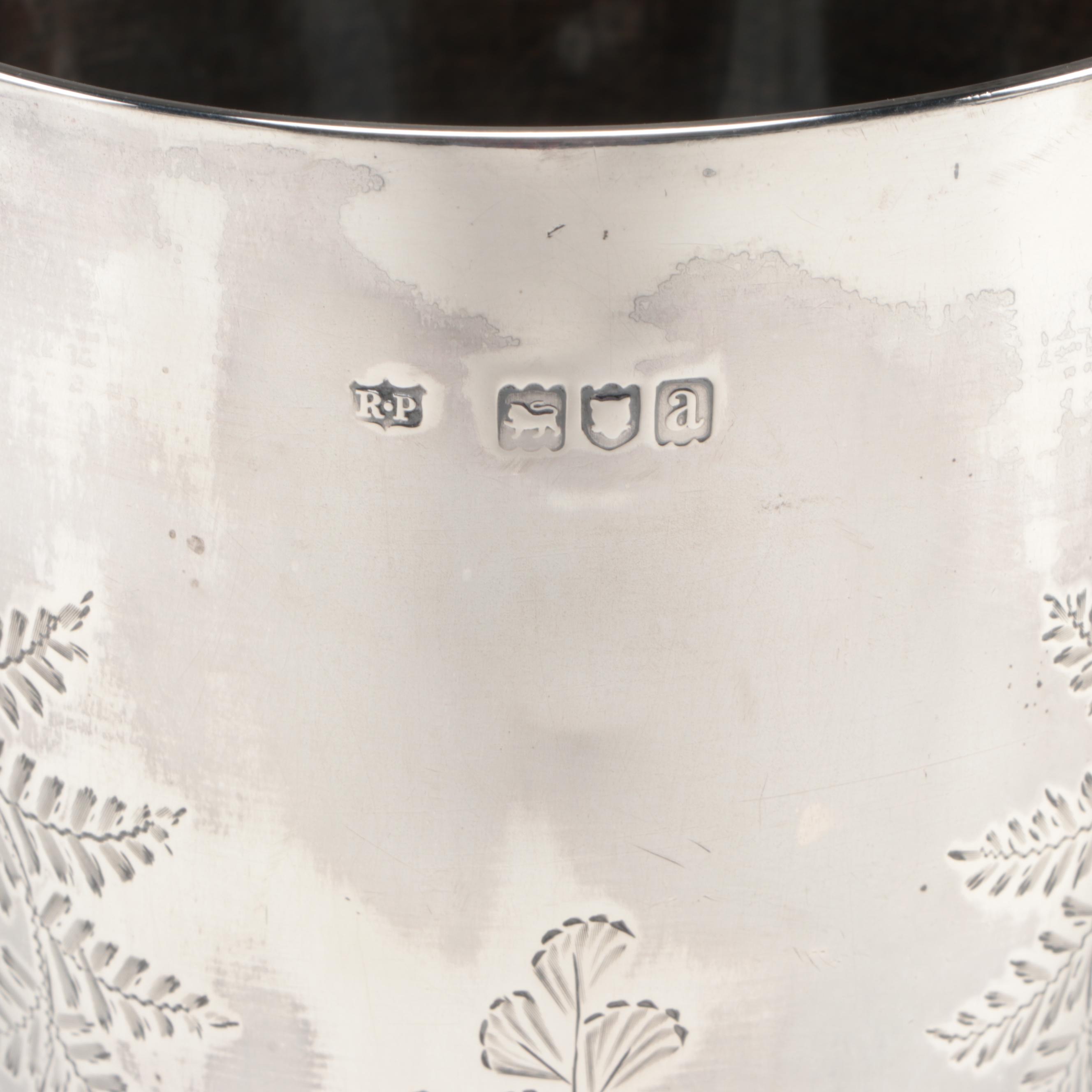 Robert Pringle & Sons Chased Sterling Silver Trophy Goblet, 1896