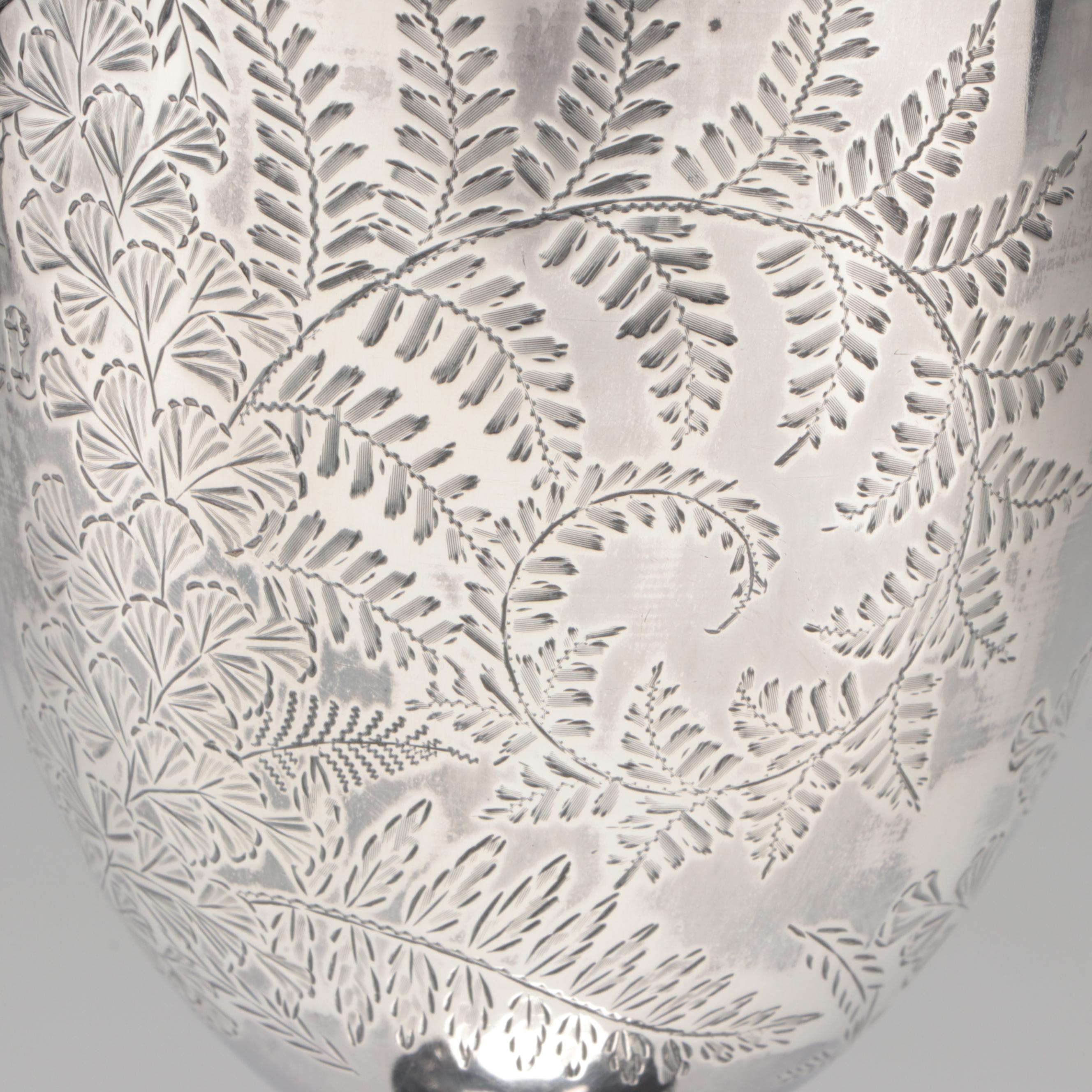 Robert Pringle & Sons Chased Sterling Silver Trophy Goblet, 1896