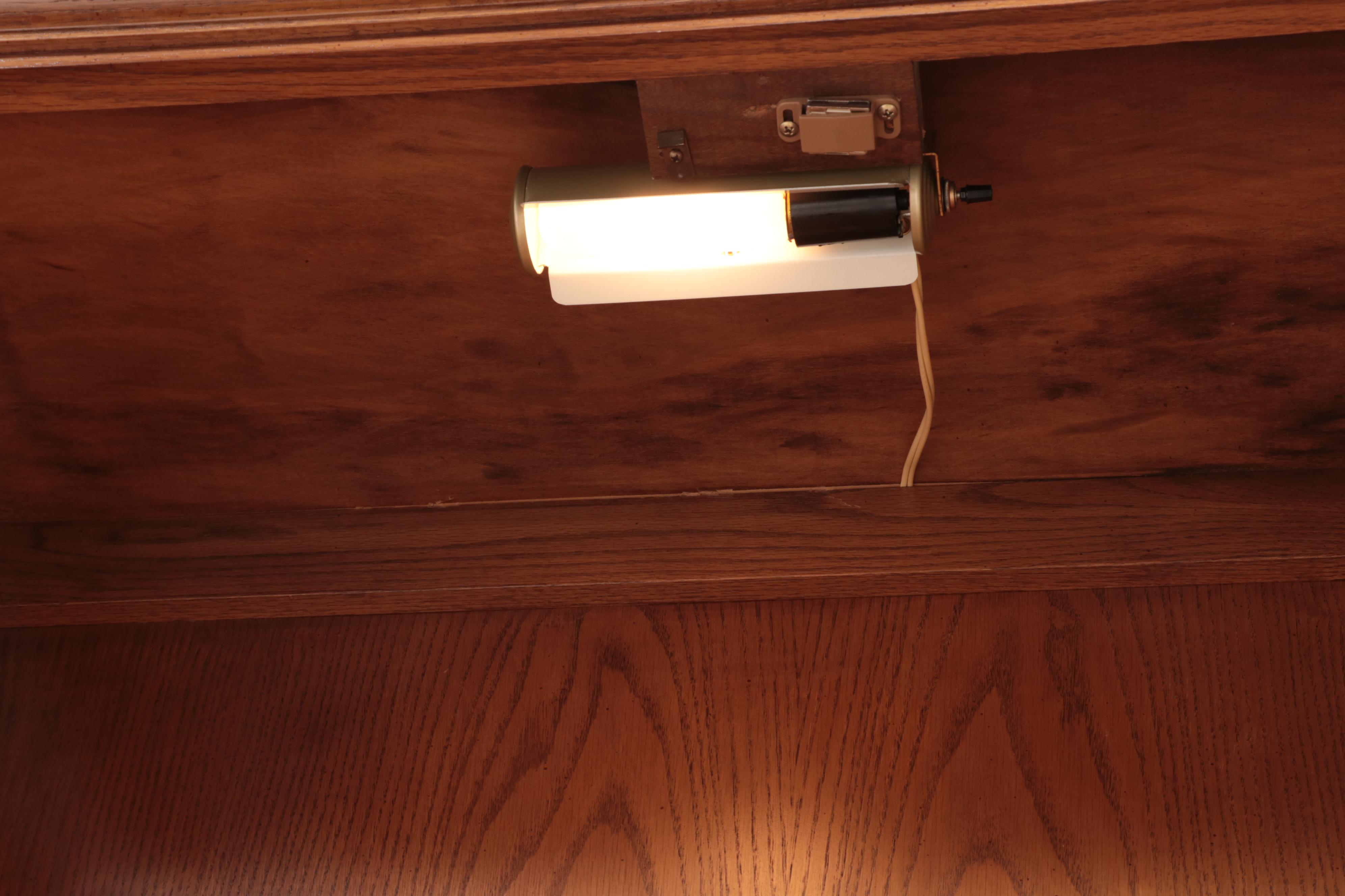 Jasper Cabinet Gothic Style Oak Gun Display Cabinet, Mid to Late 20th Century