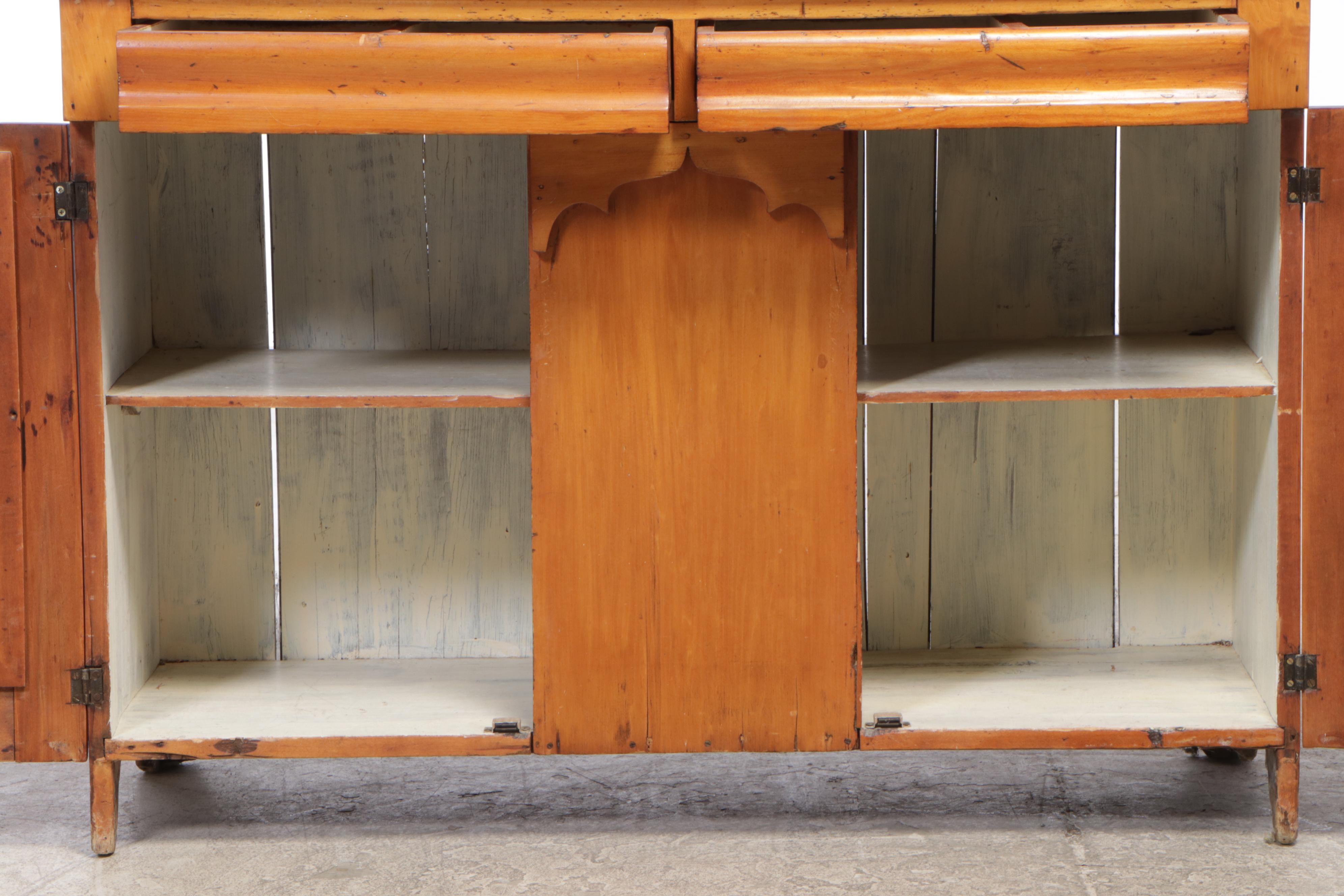 American Empire Poplar Sideboard, inscribed "Joseph Amey", Mid-19th Century