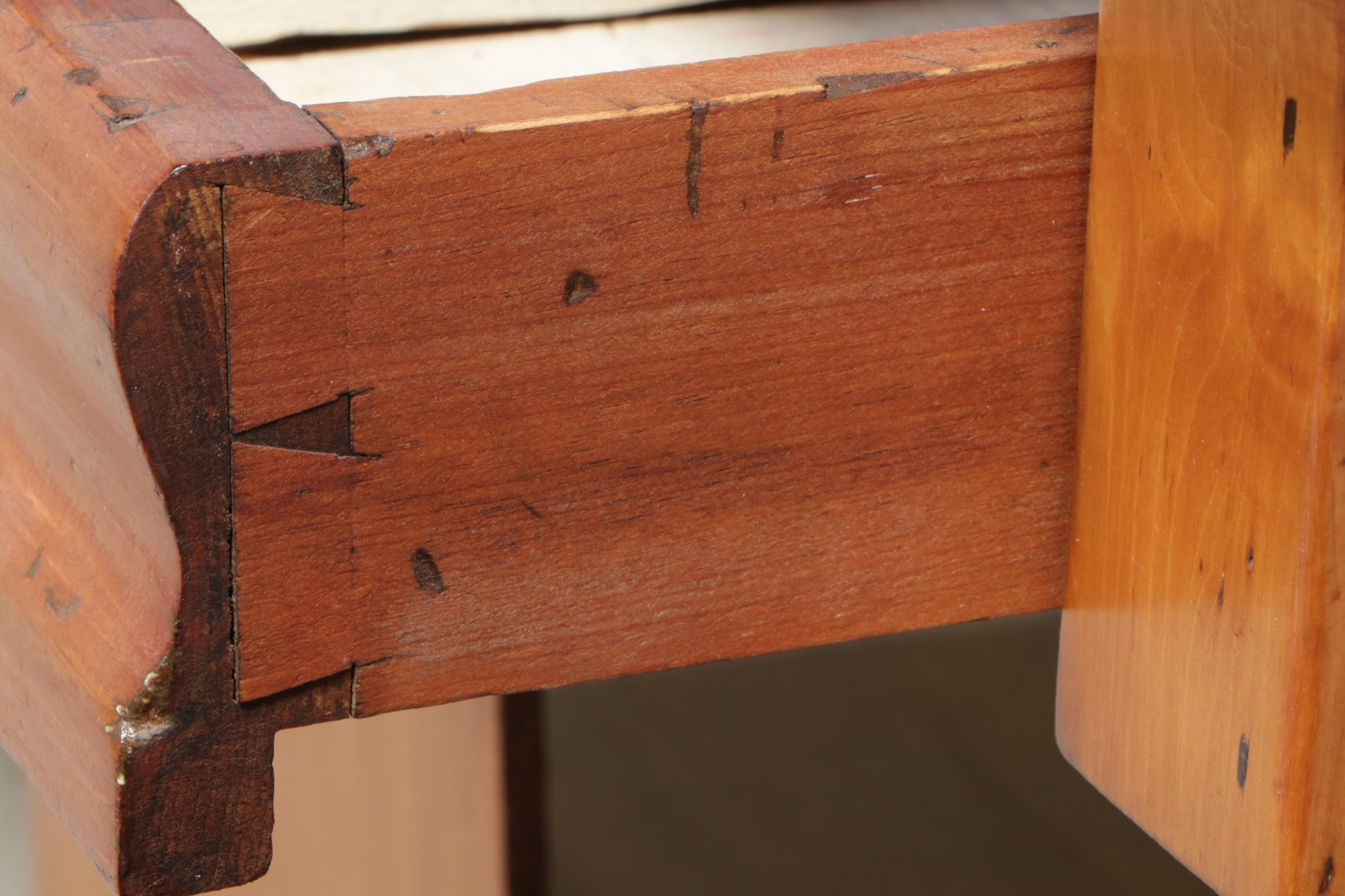 American Empire Poplar Sideboard, inscribed "Joseph Amey", Mid-19th Century