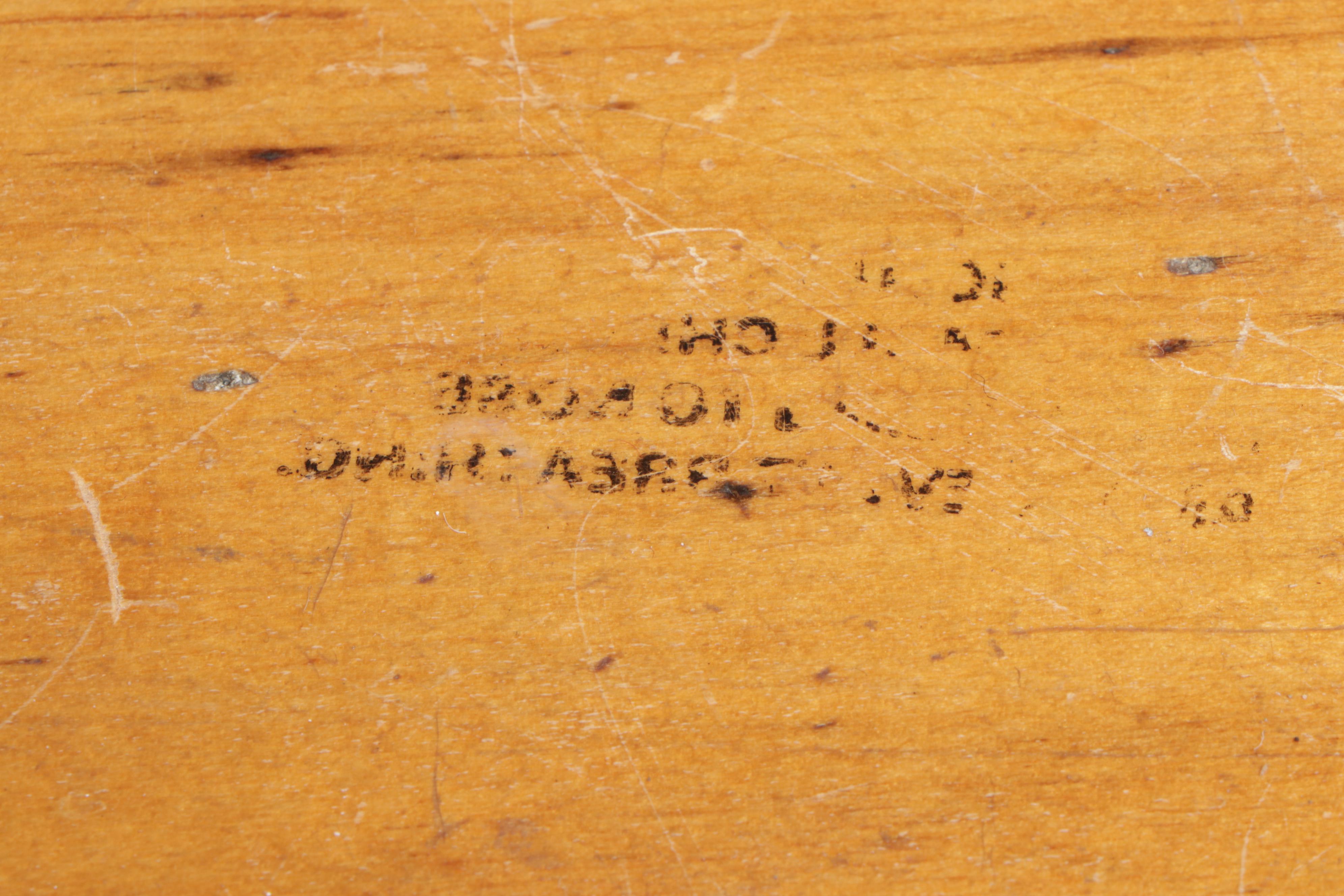 American Empire Poplar Sideboard, inscribed "Joseph Amey", Mid-19th Century