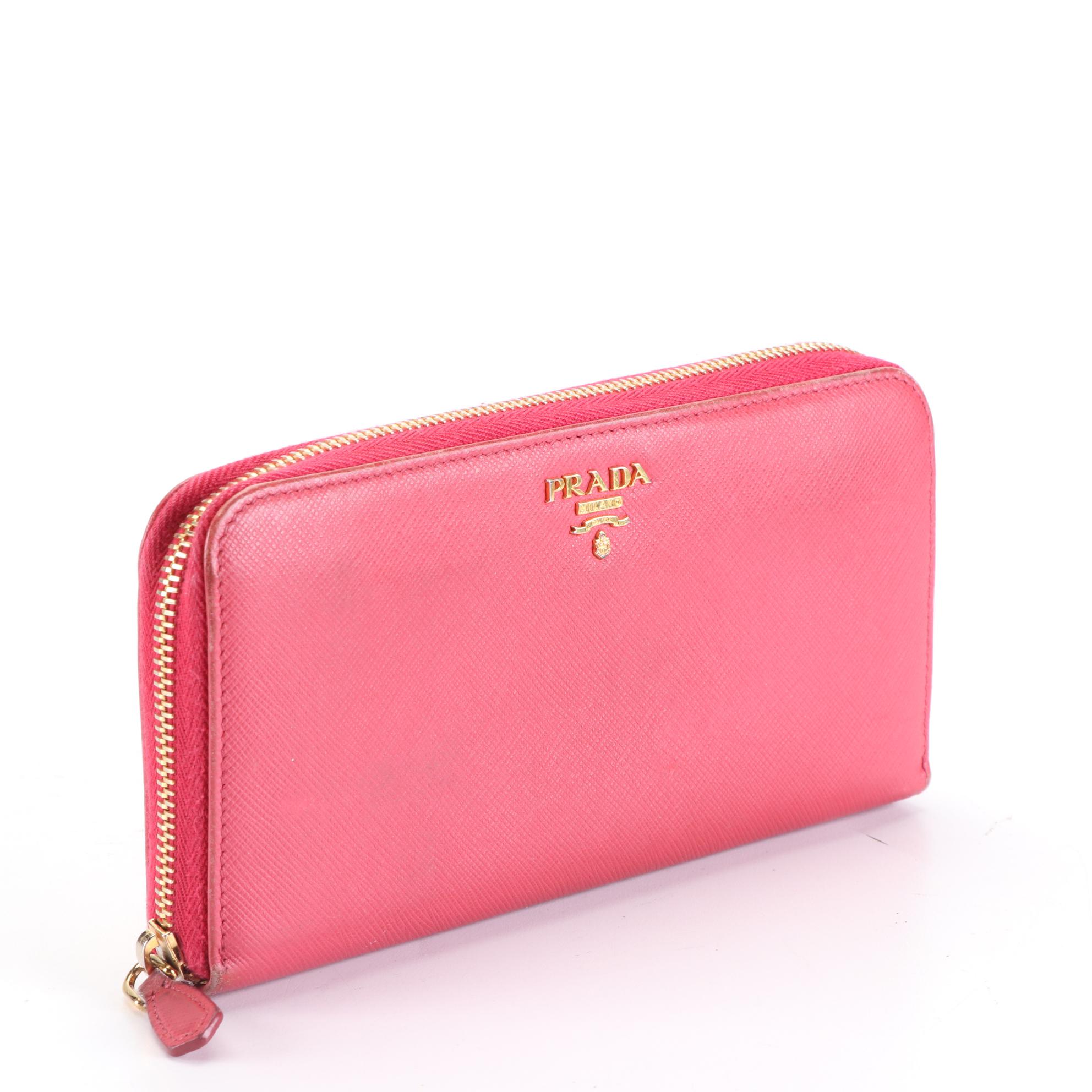 Prada Saffiano Leather Zippy Wallet