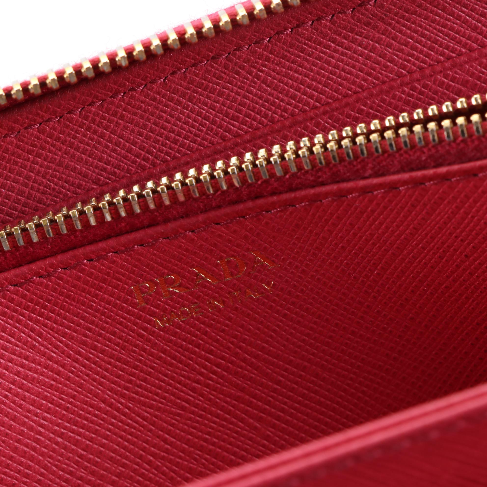 Prada Saffiano Leather Zippy Wallet