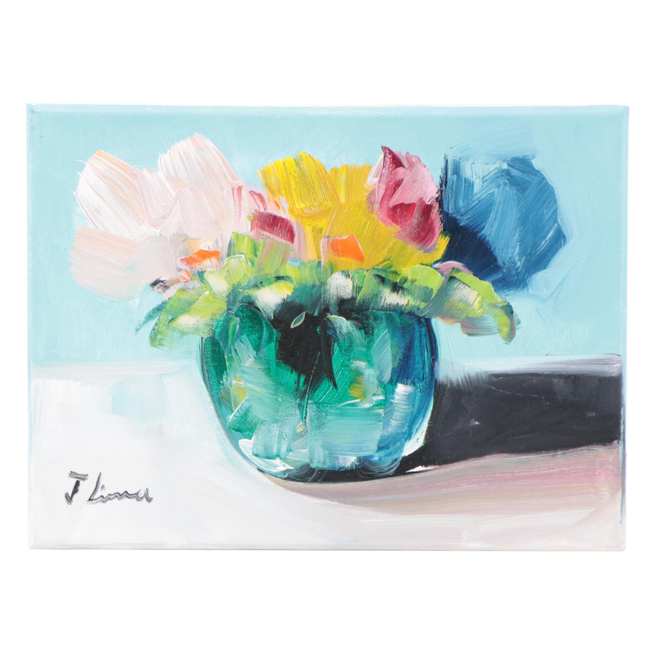 José Lima Floral Still Life Oil Painting, 2022