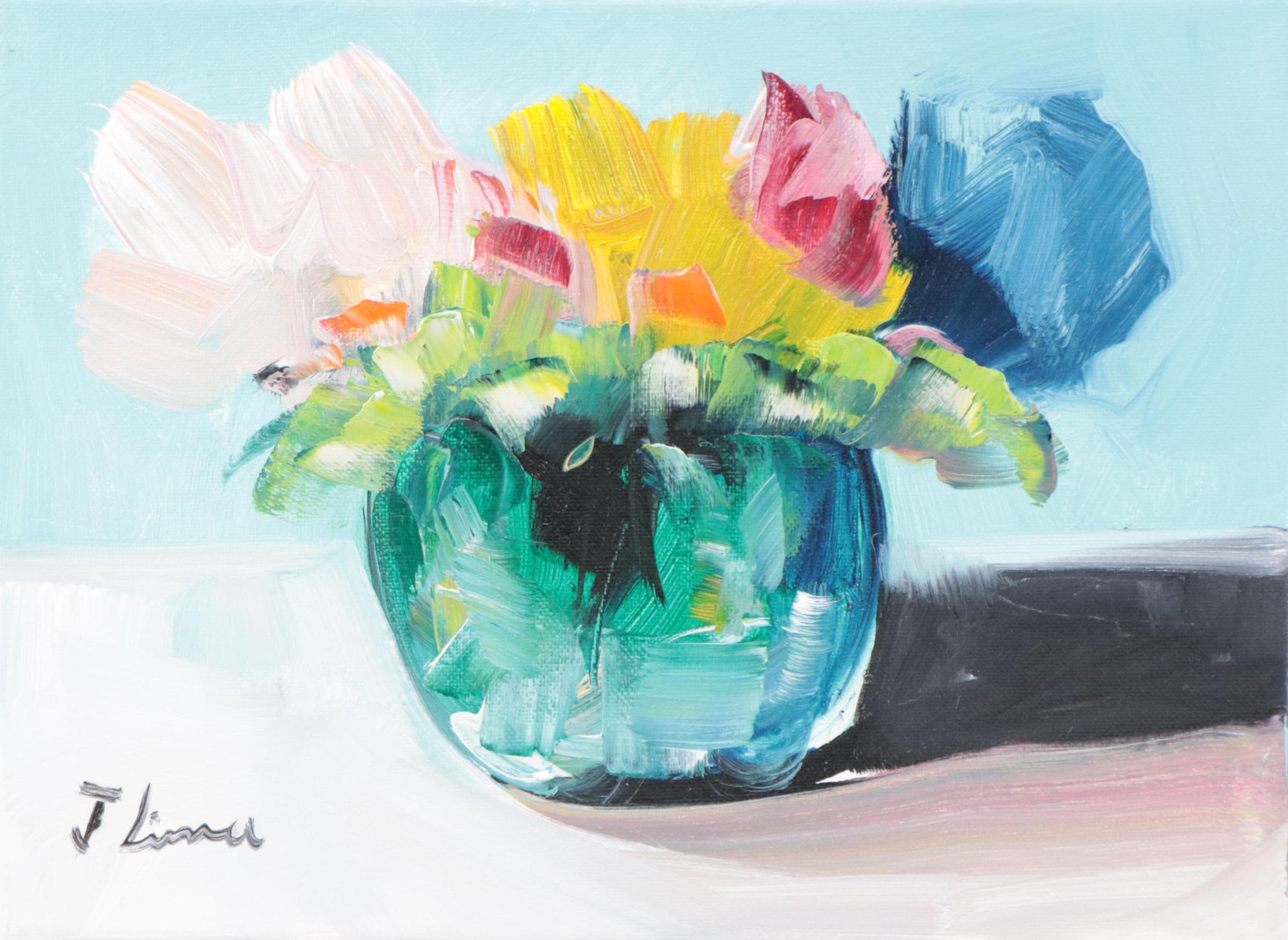 José Lima Floral Still Life Oil Painting, 2022