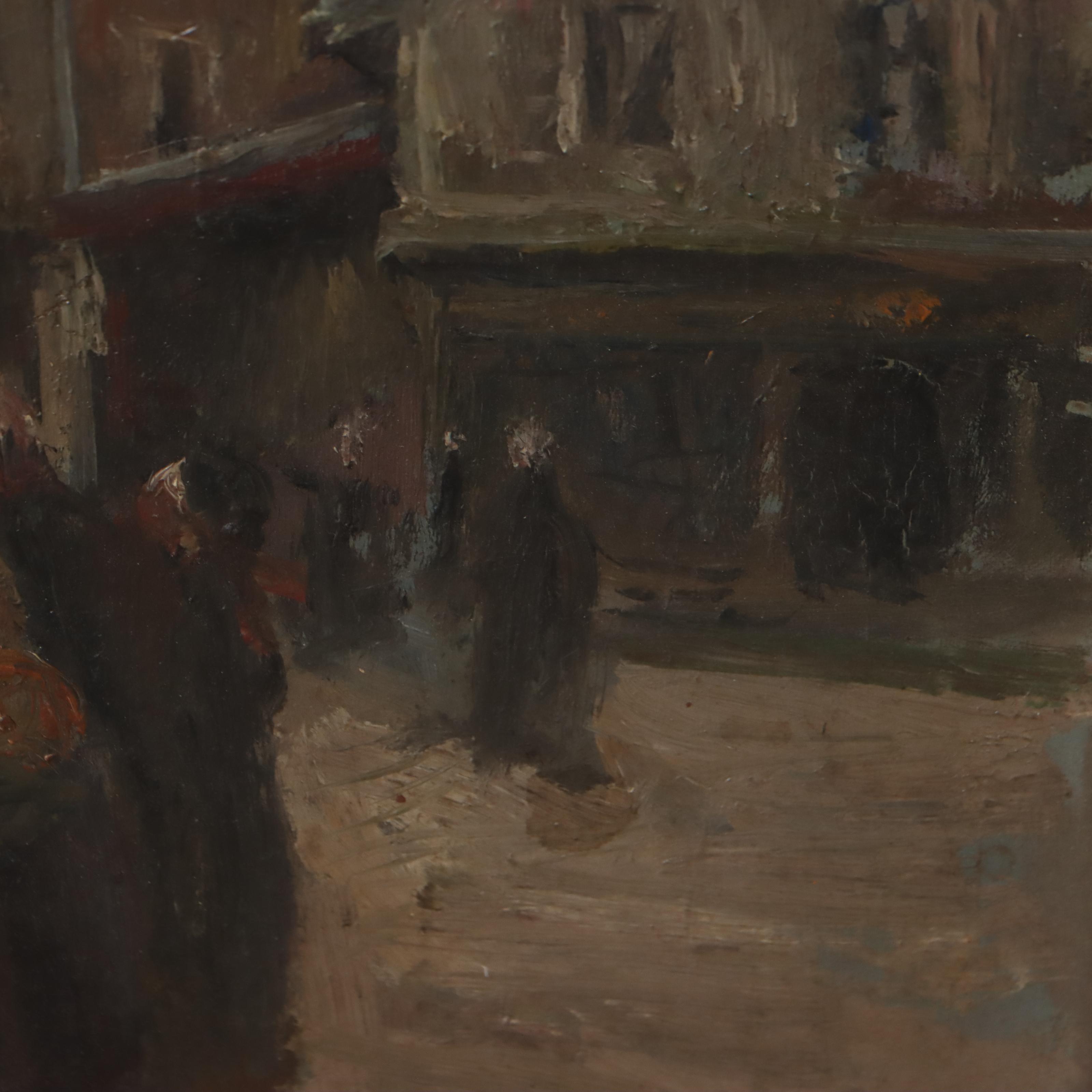 Benjamin James Bowen Oil Painting of Street Scene