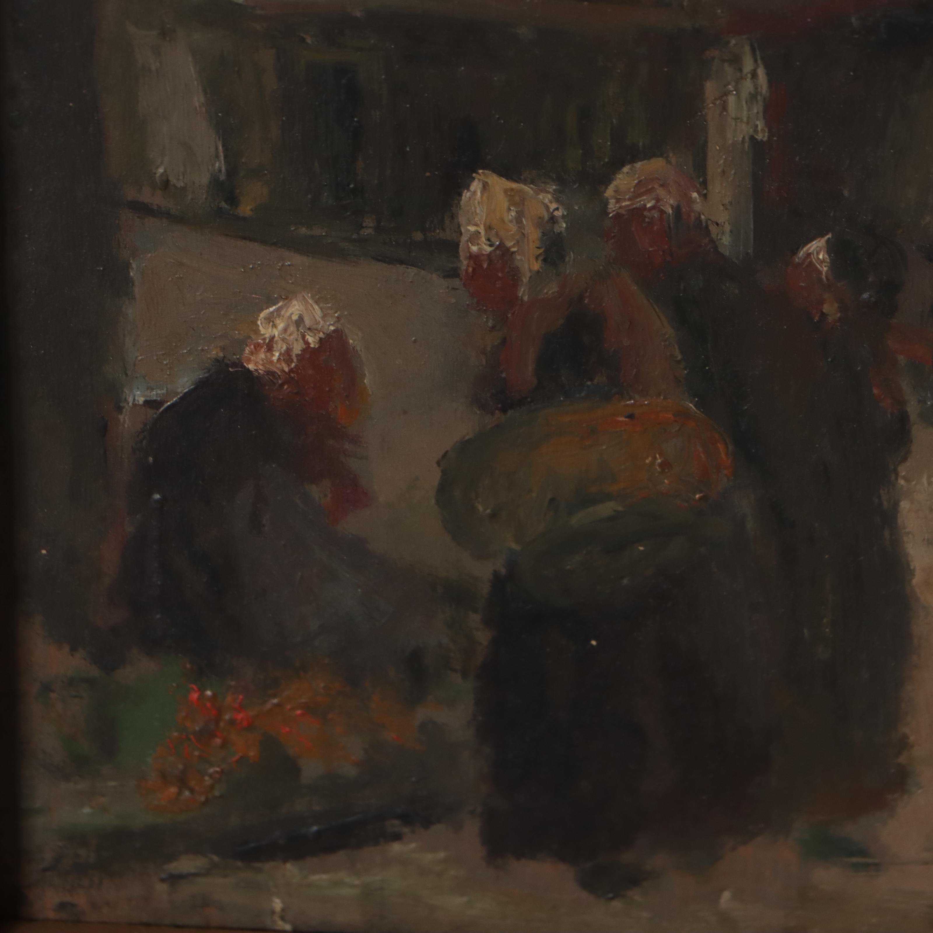 Benjamin James Bowen Oil Painting of Street Scene