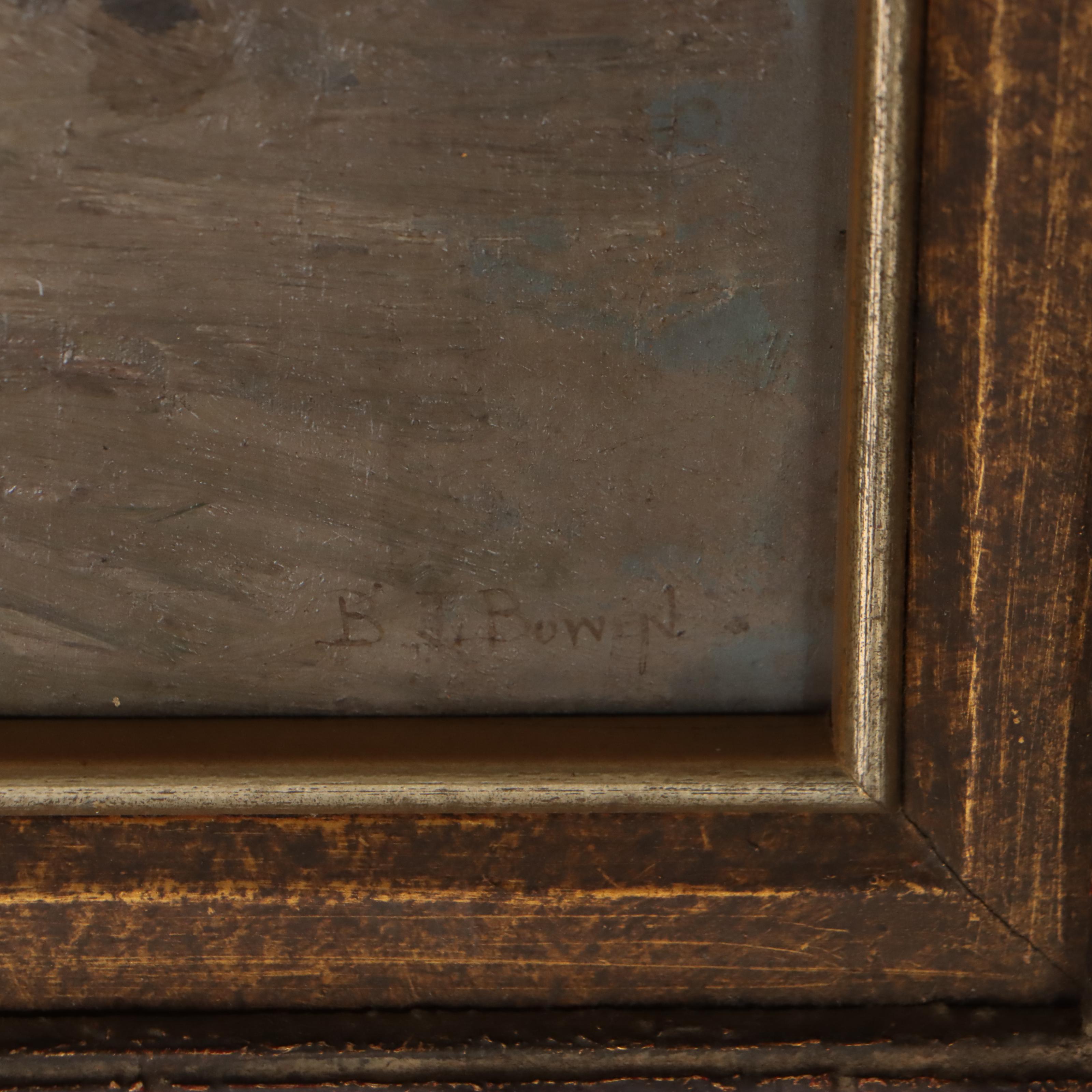 Benjamin James Bowen Oil Painting of Street Scene