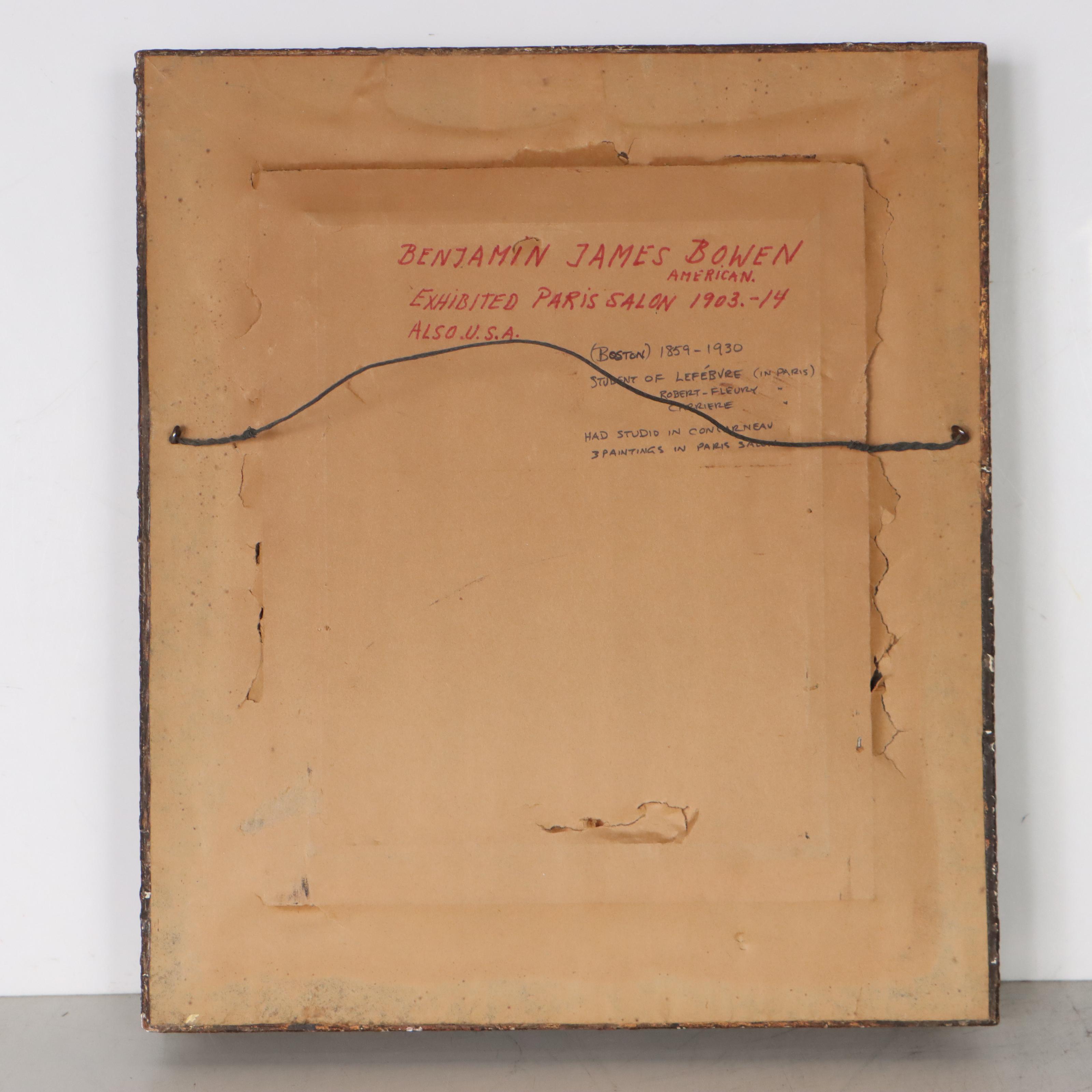 Benjamin James Bowen Oil Painting of Street Scene