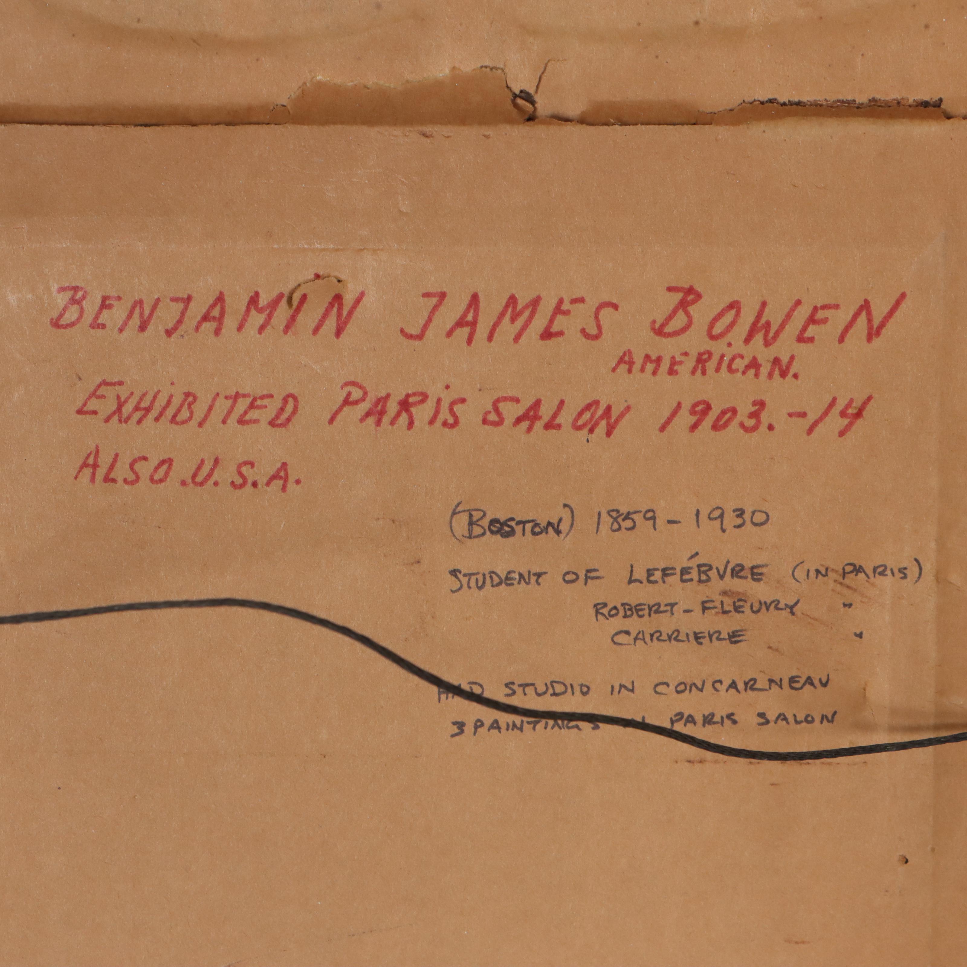 Benjamin James Bowen Oil Painting of Street Scene