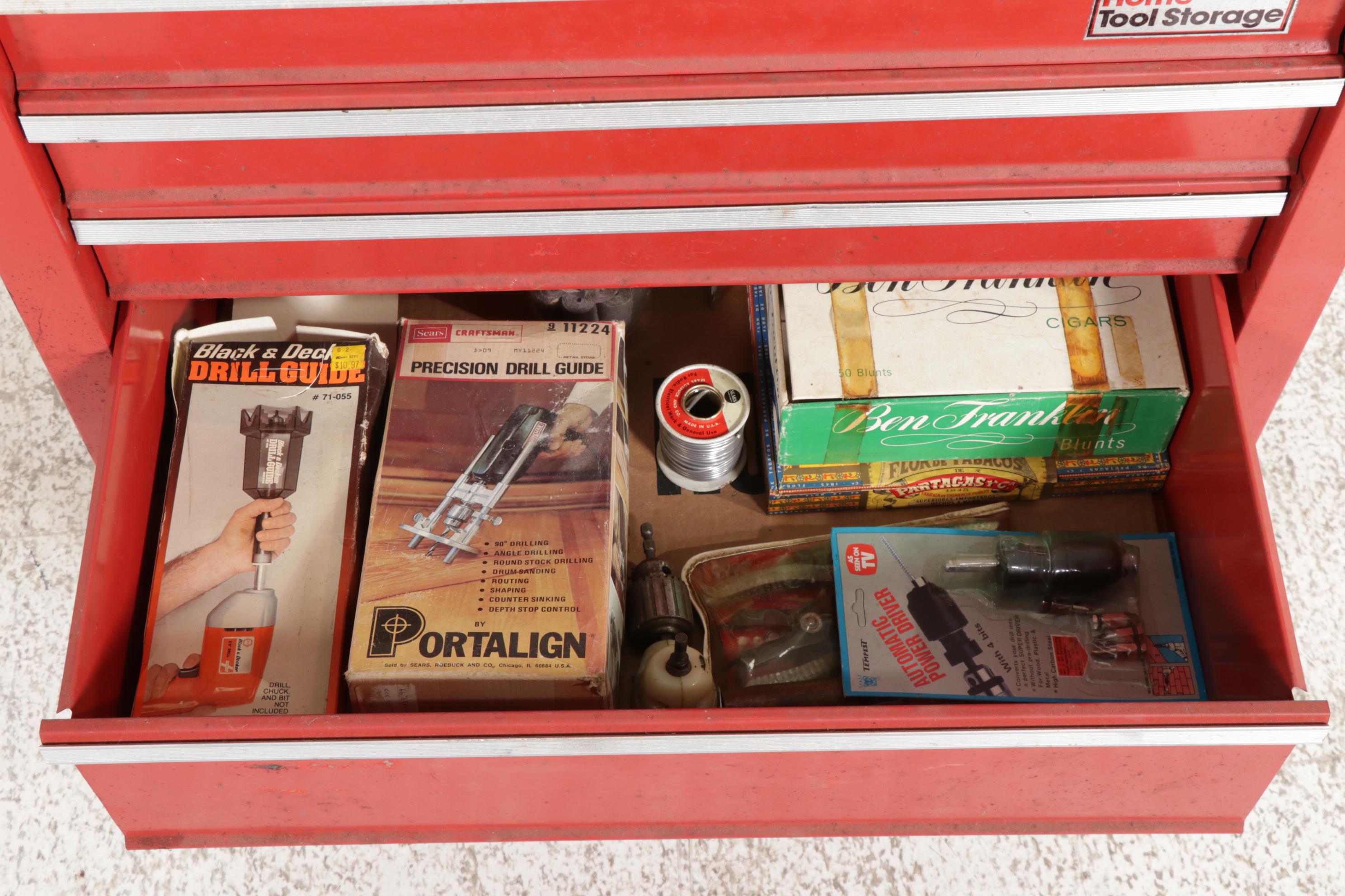Sears Craftsman Tool Chests and Two Portable Tool Boxes, 20th Century