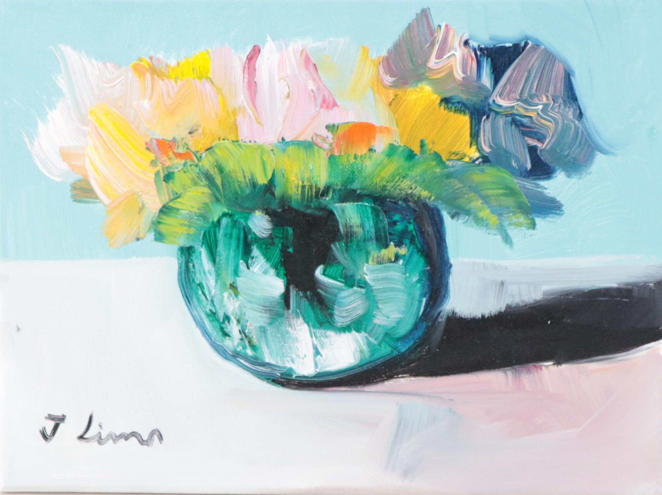 José Lima Floral Still Life Oil Painting, 2022