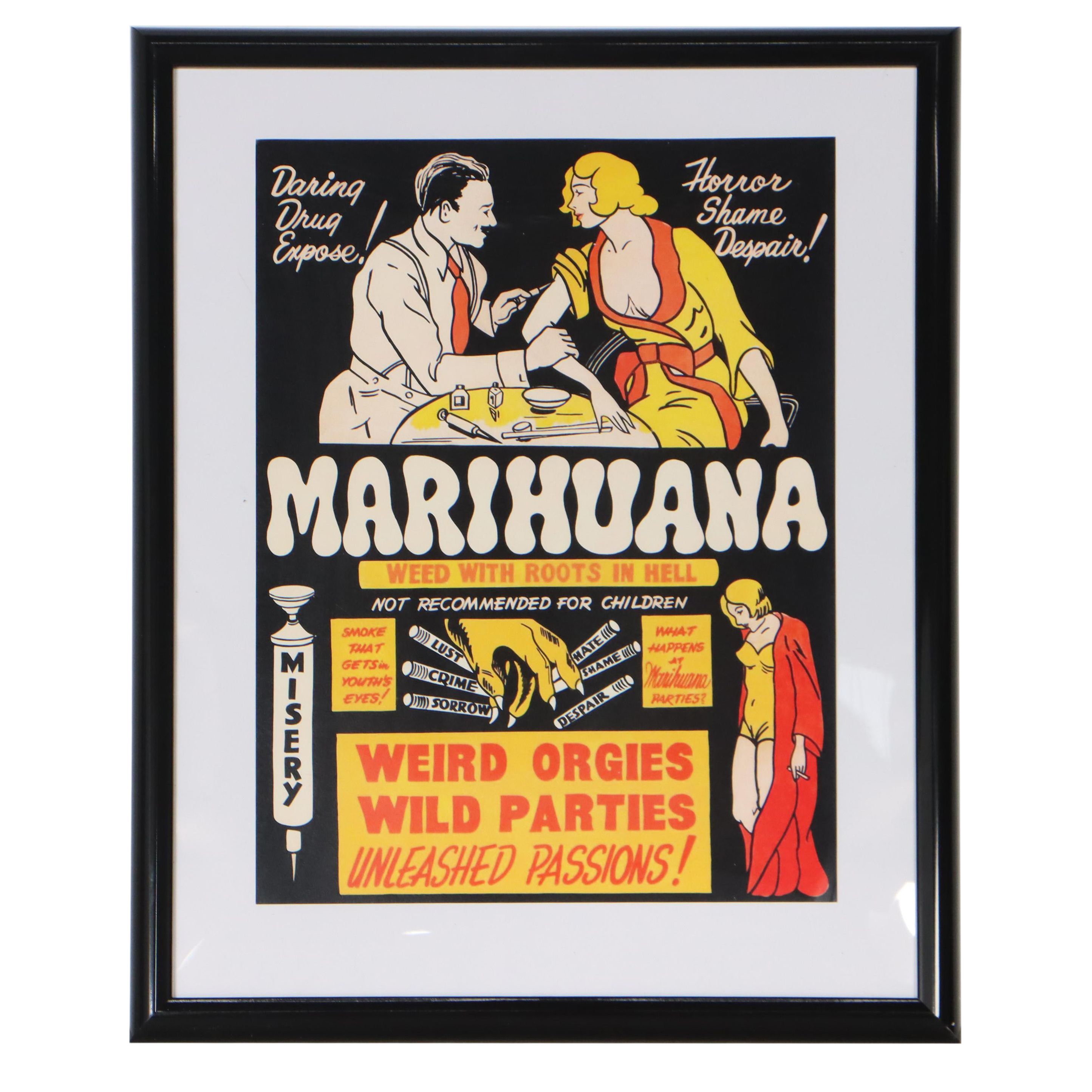 Offset Lithograph After Vintage Propaganda Poster "Marihuana"
