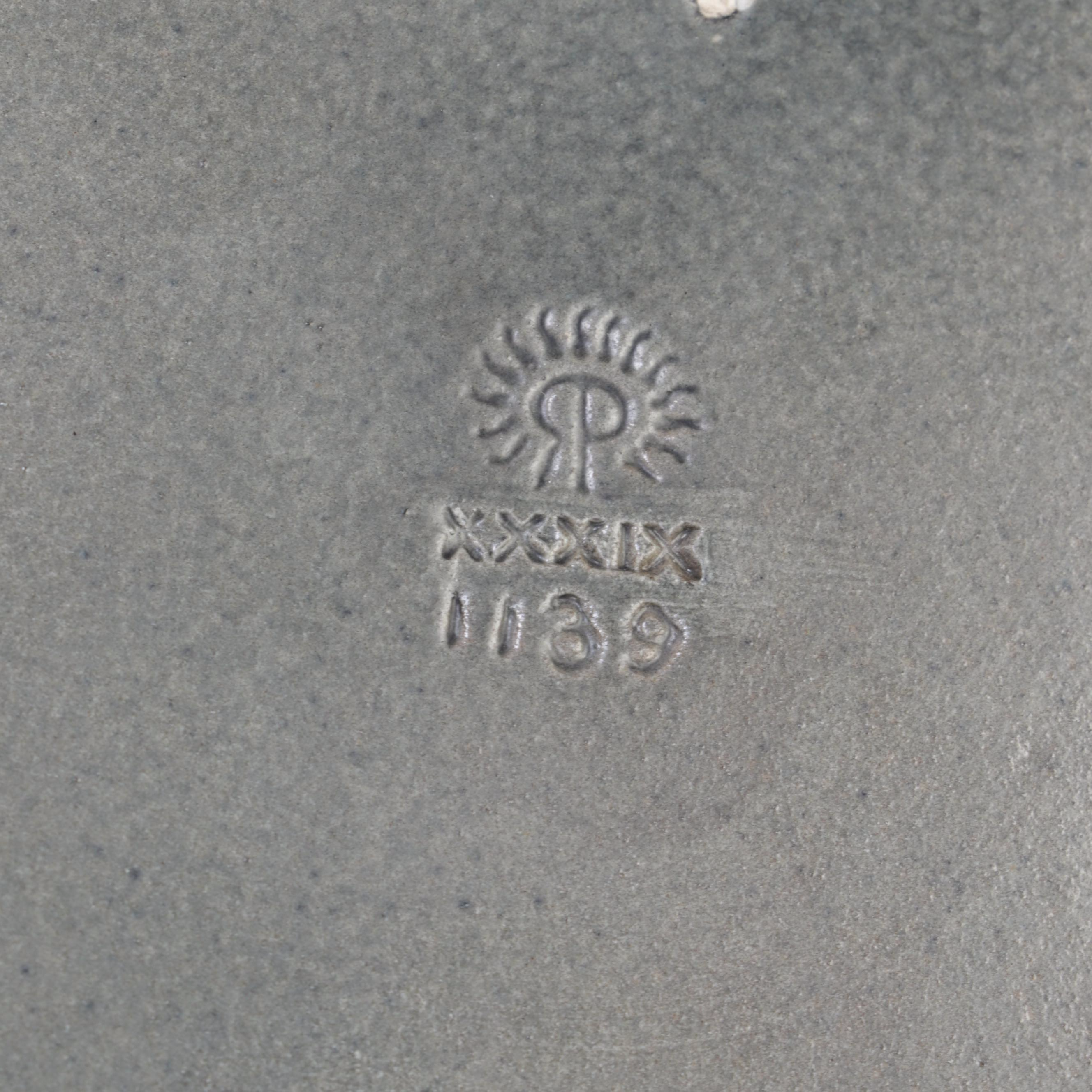 Rookwood Pottery Matte Black Raven Pin Dish, 1939