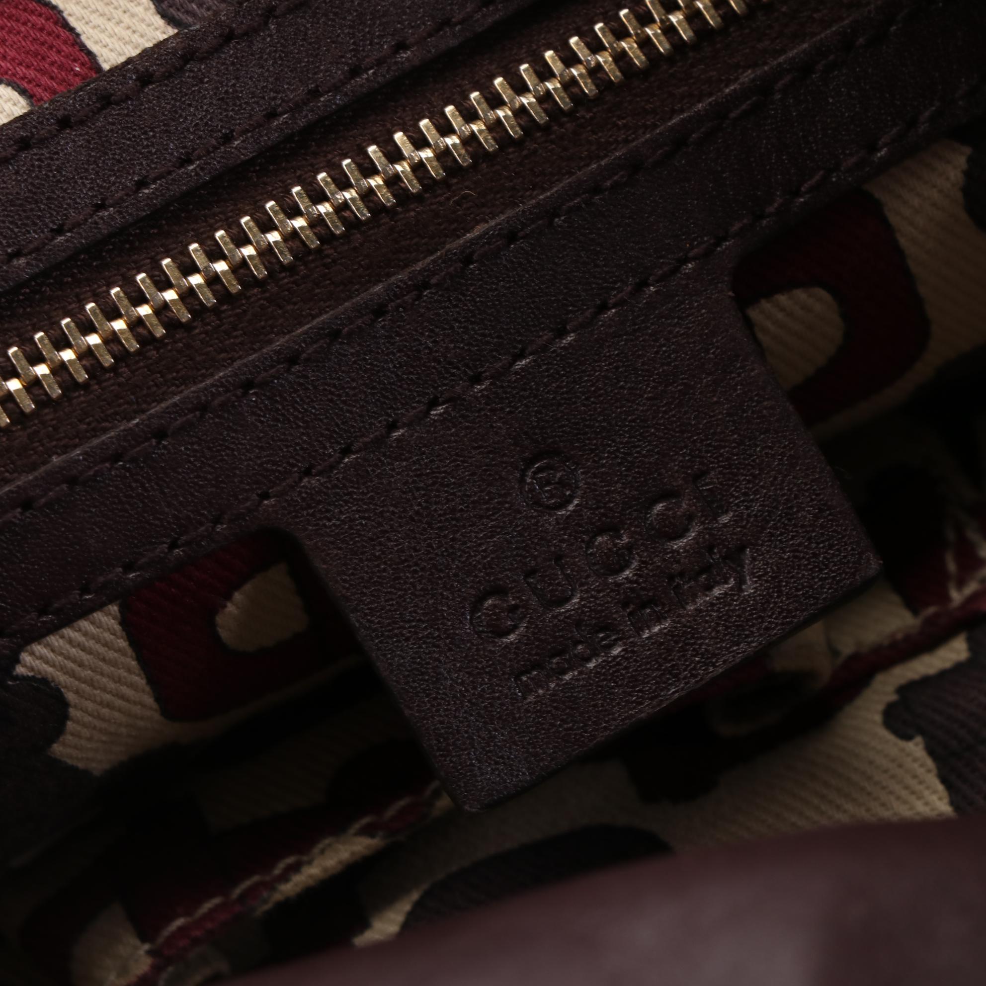 Gucci Hysteria Hobo Bag in Brown Guccissima Leather