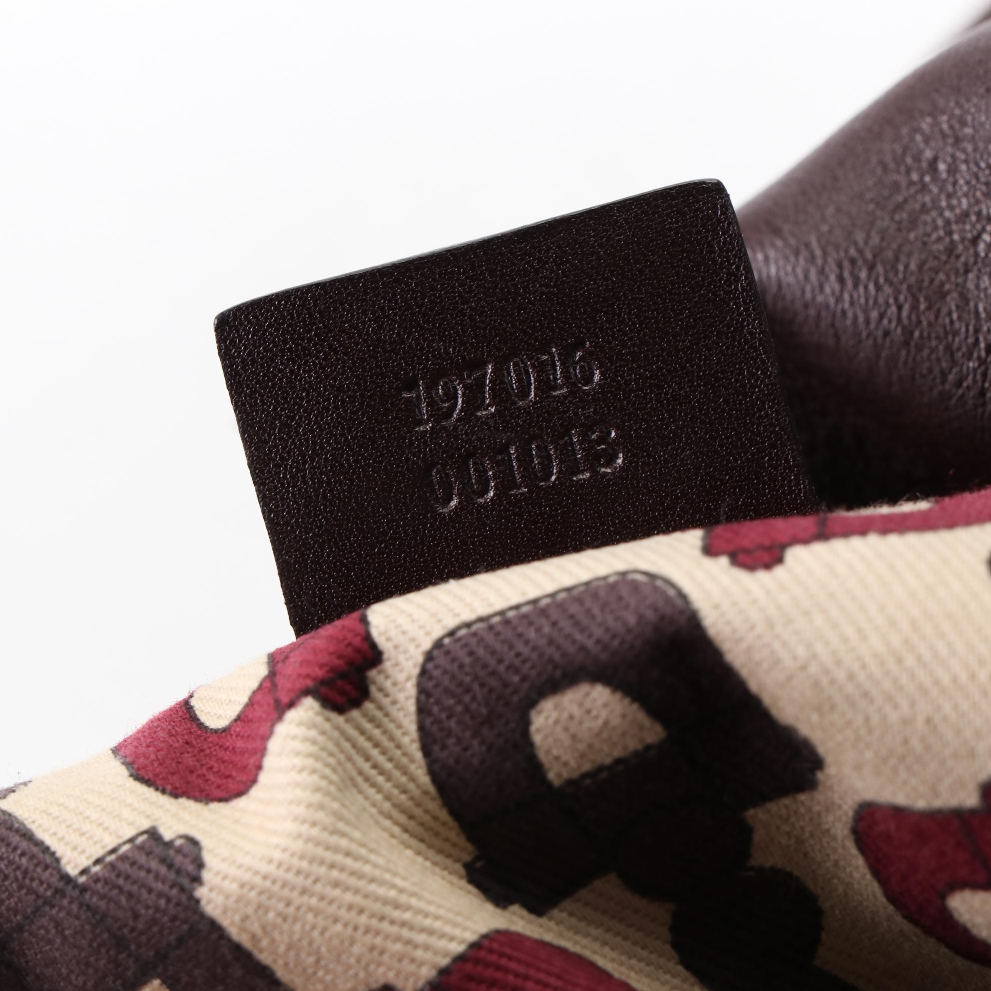 Gucci Hysteria Hobo Bag in Brown Guccissima Leather