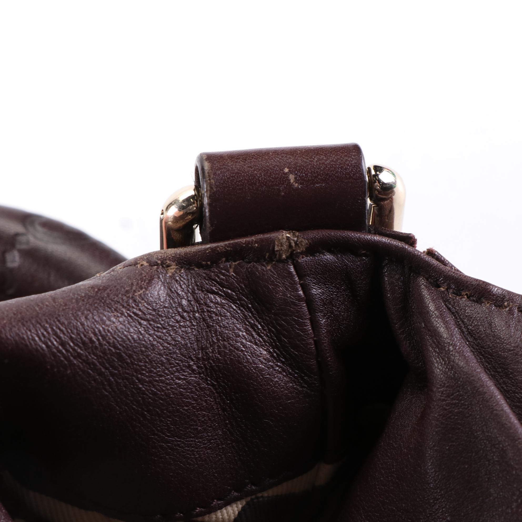 Gucci Hysteria Hobo Bag in Brown Guccissima Leather