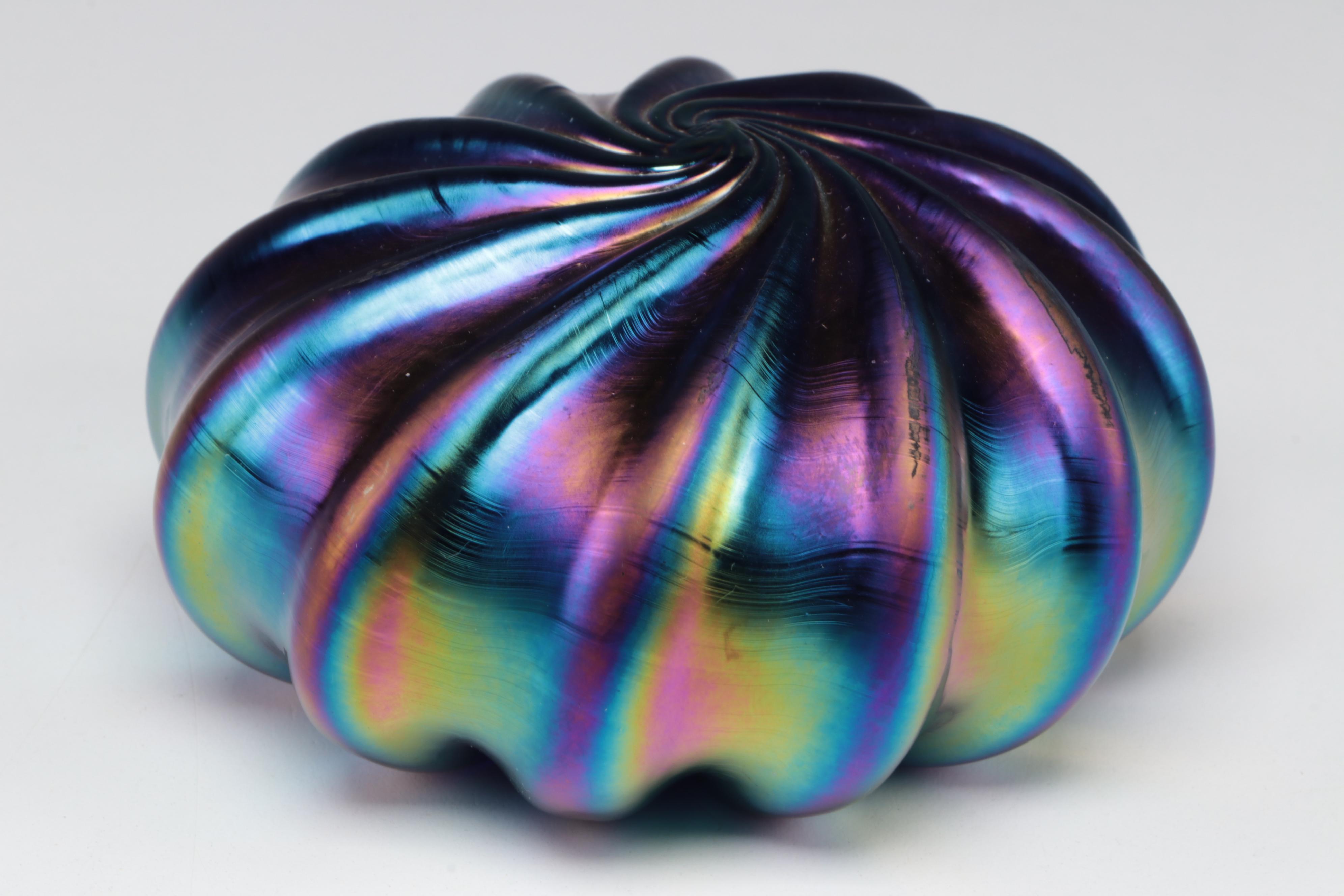 Susan Anton for Intaglio Glass Paperweight with Crystal Pyramids