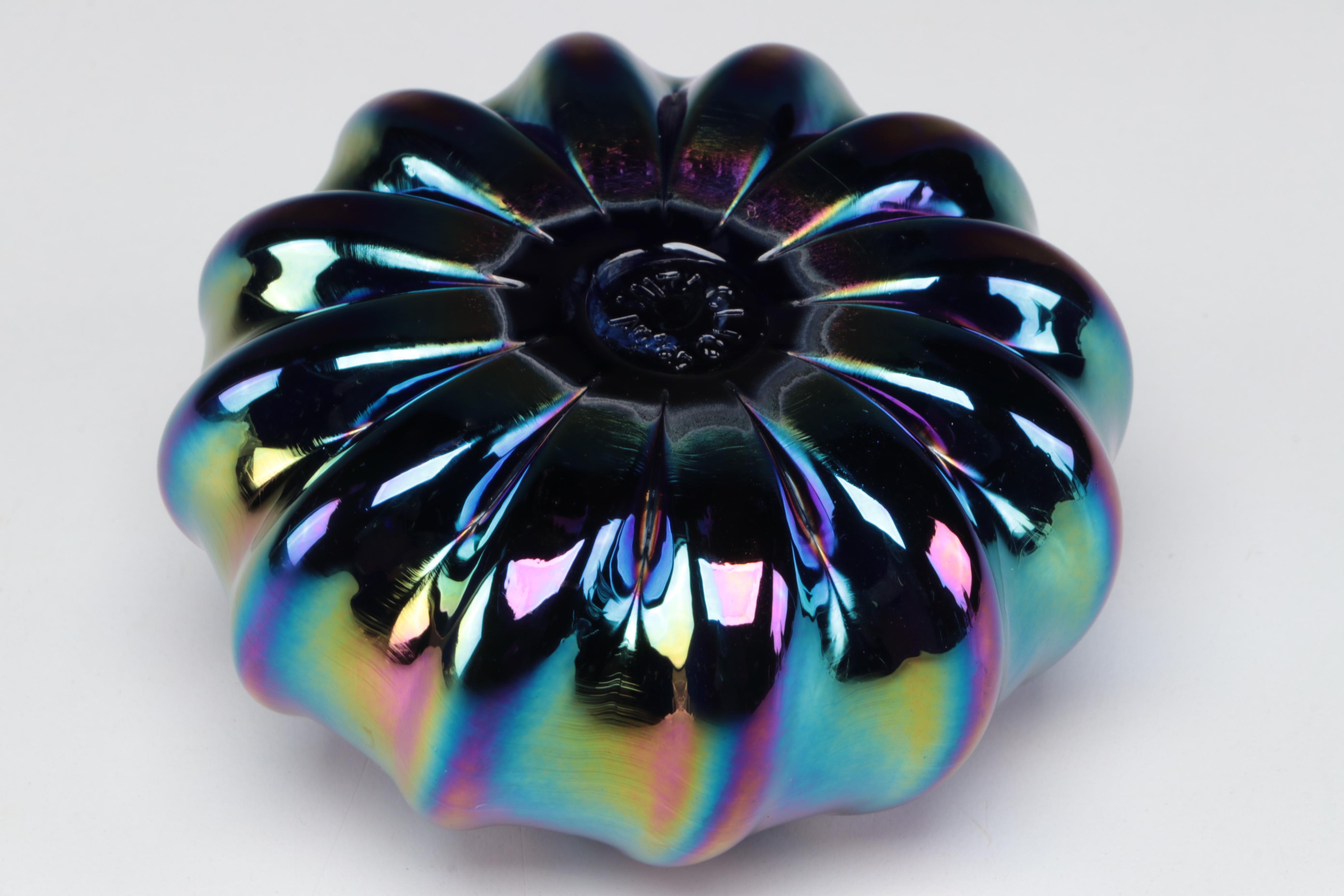 Susan Anton for Intaglio Glass Paperweight with Crystal Pyramids