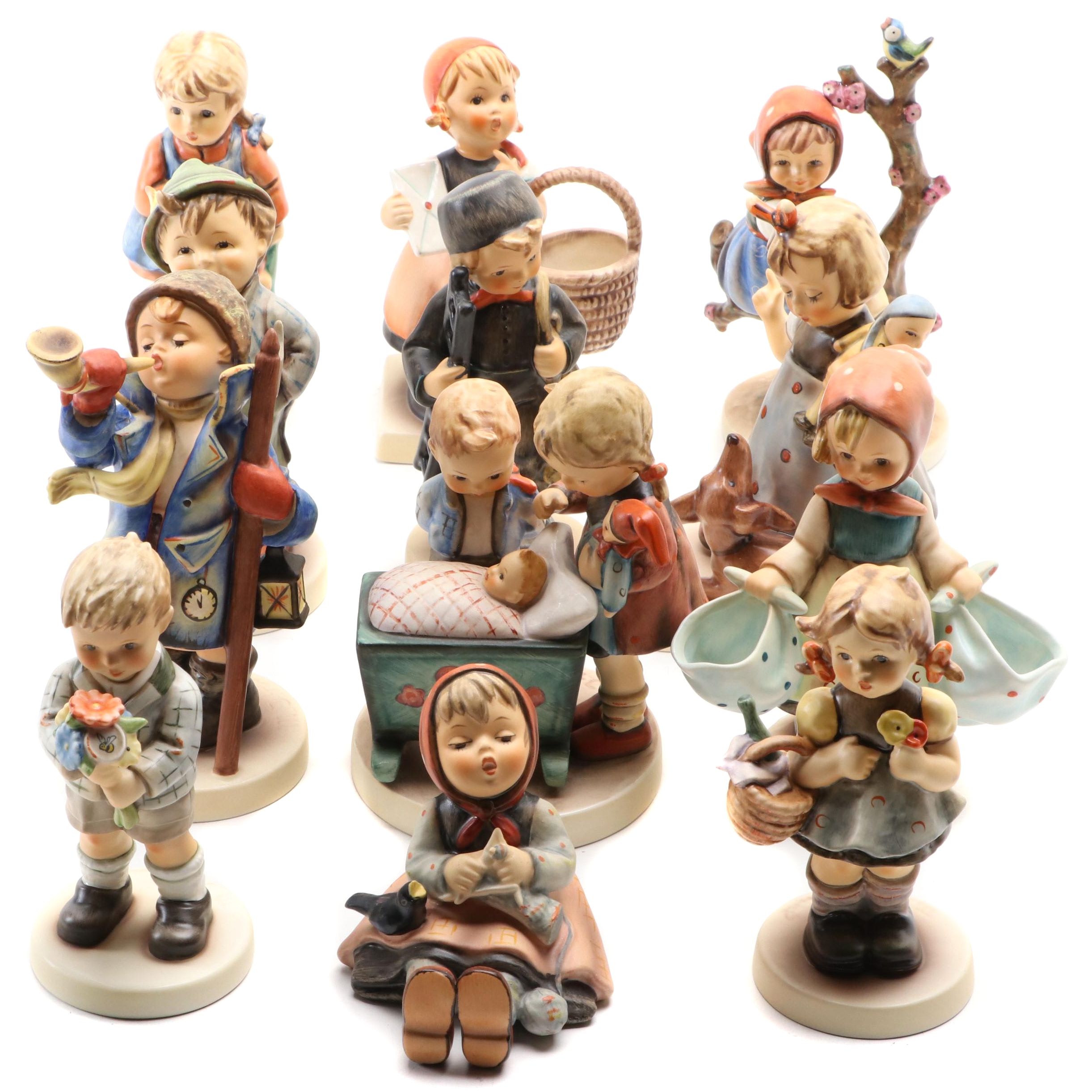 Goebel M. I. Hummel Club "Little Visitor" and More Porcelain Hummel Figurines