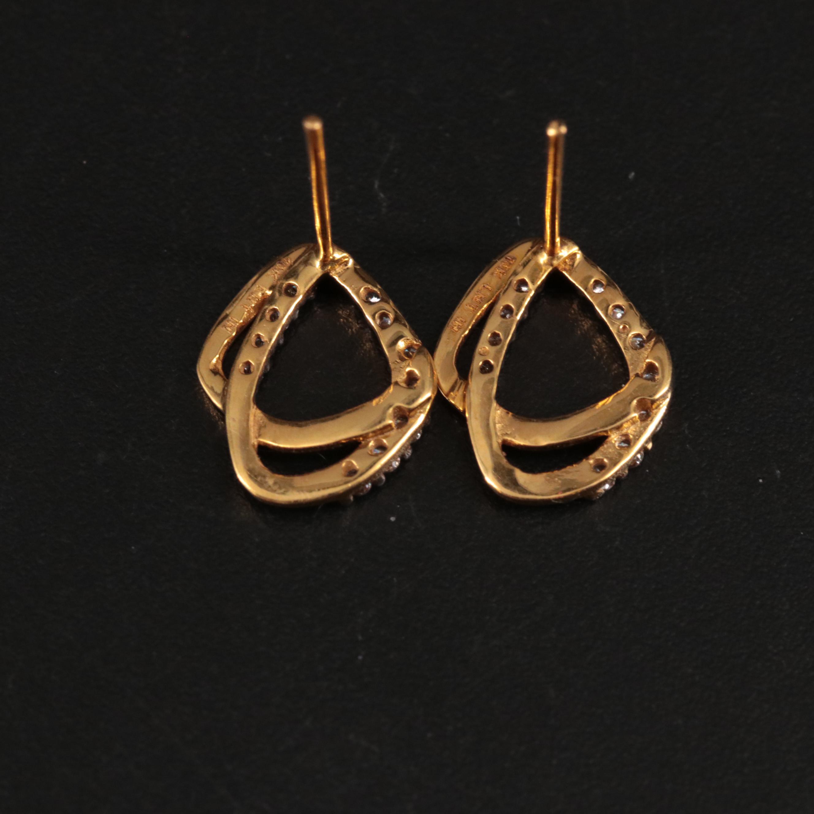 10K Cubic Zirconia Stud Earrings