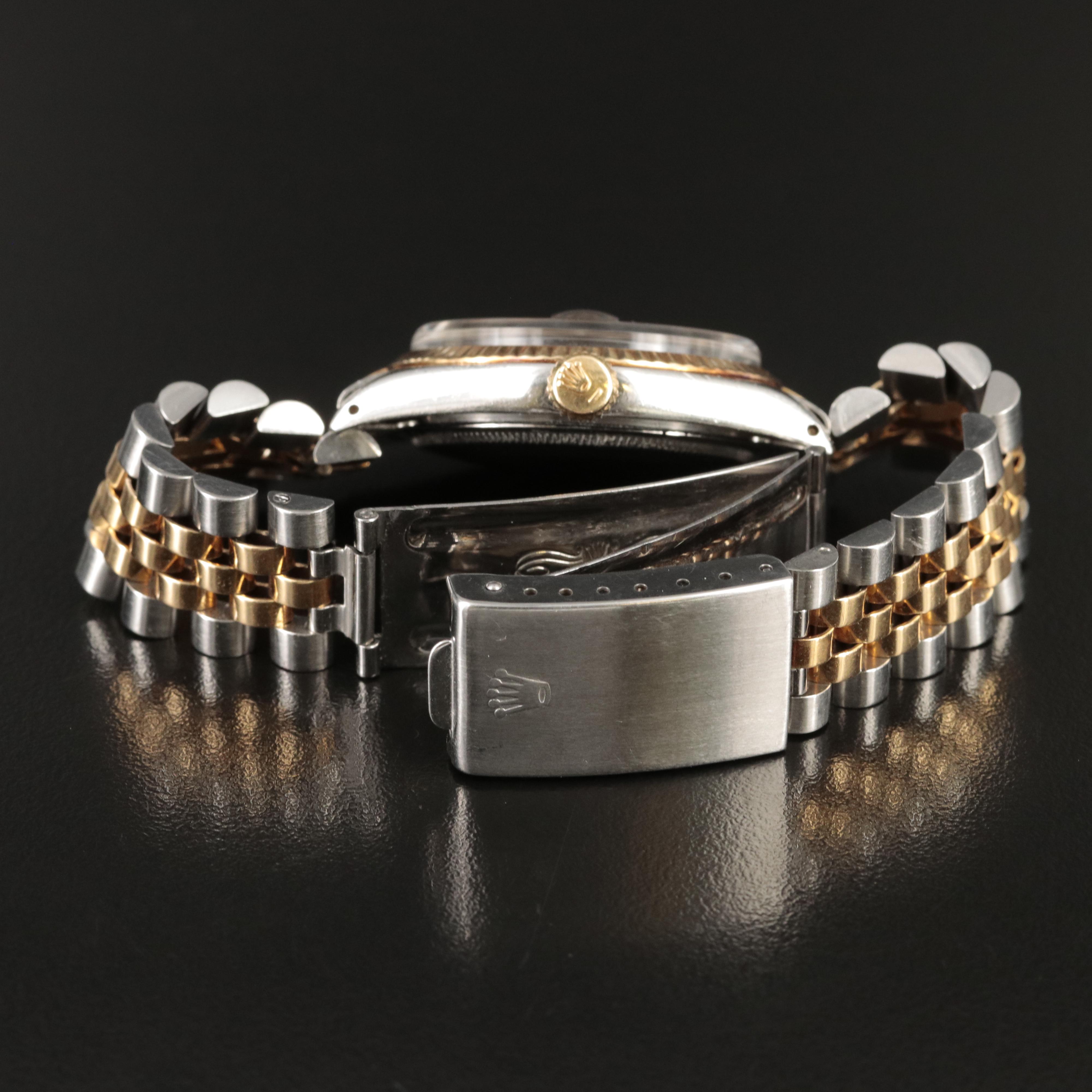 1971 Rolex Datejust Beige/Bronze Pie Pan Dial Watch