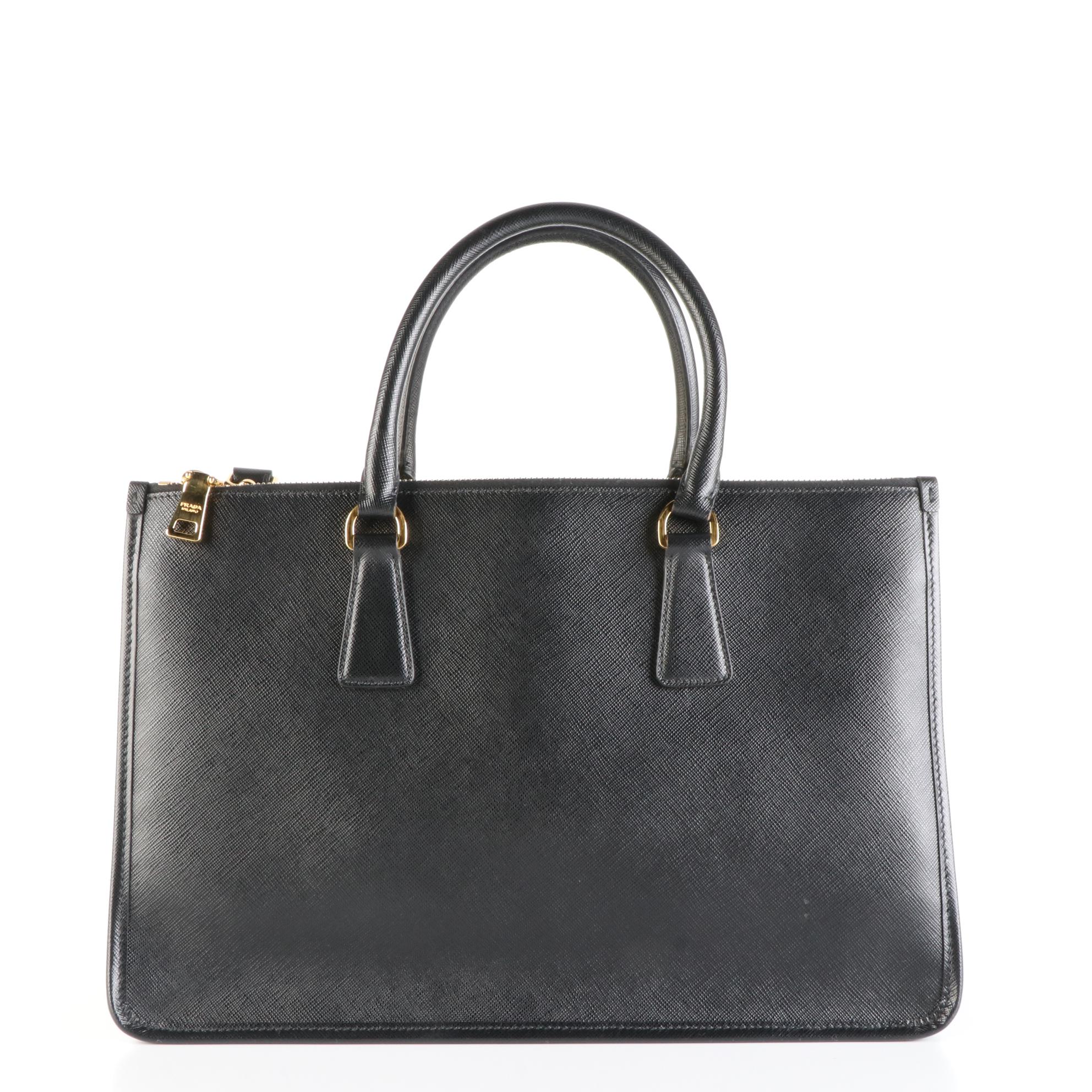Prada Double Zip Frame Bag in Saffiano Leather