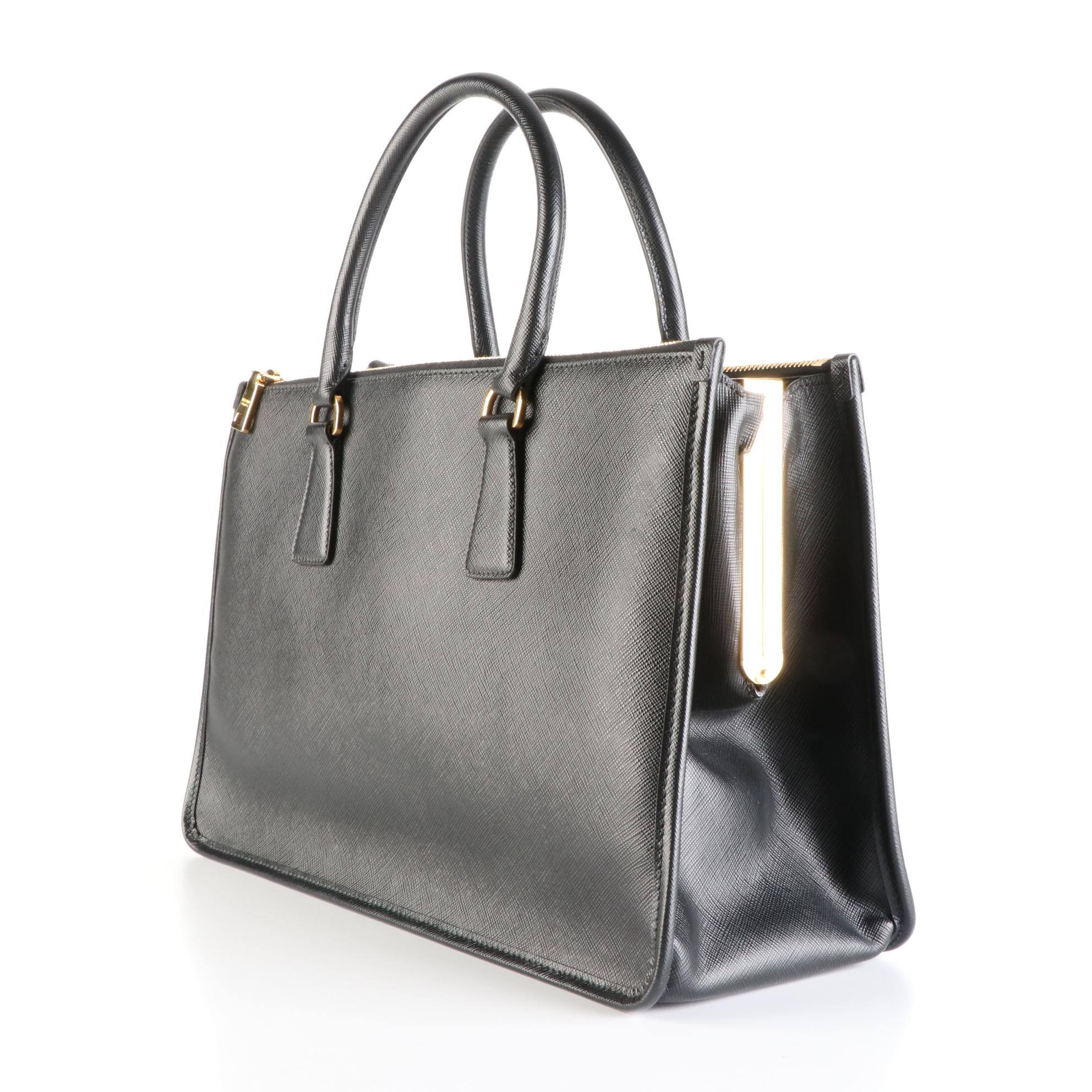 Prada Double Zip Frame Bag in Saffiano Leather
