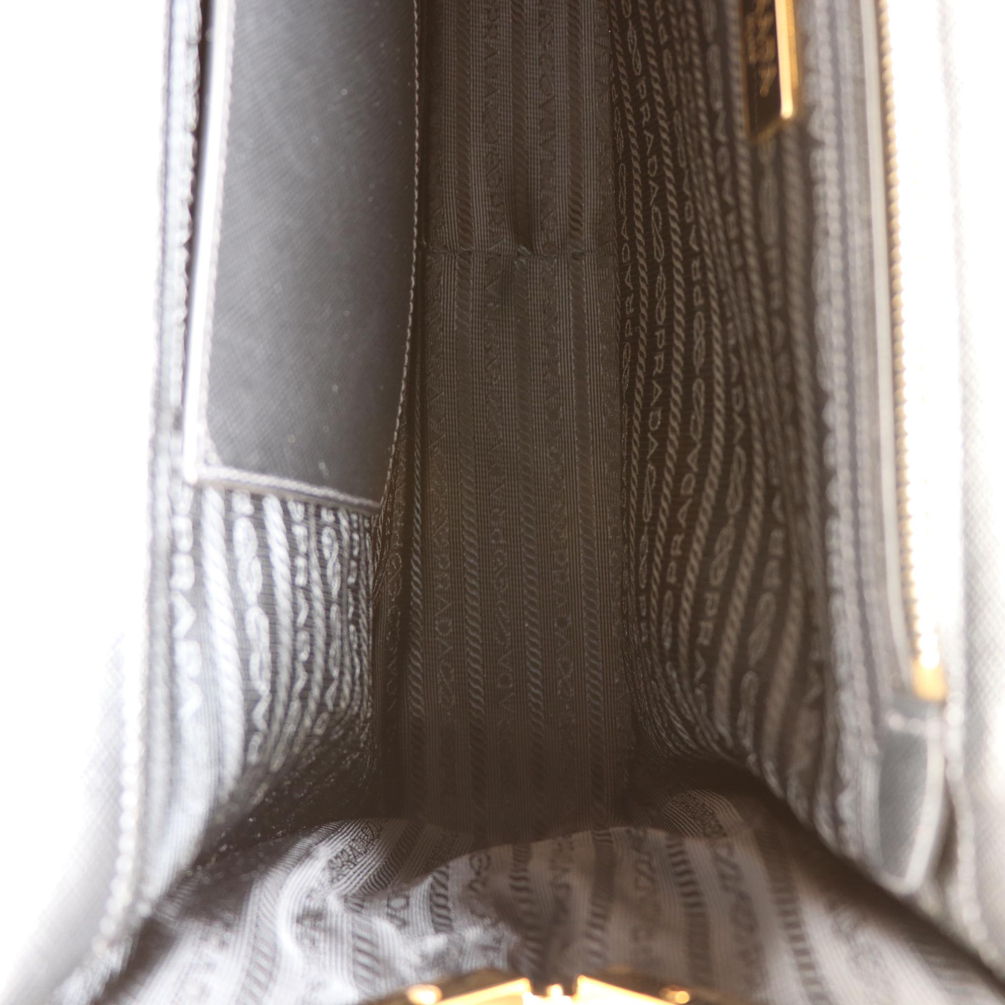 Prada Double Zip Frame Bag in Saffiano Leather