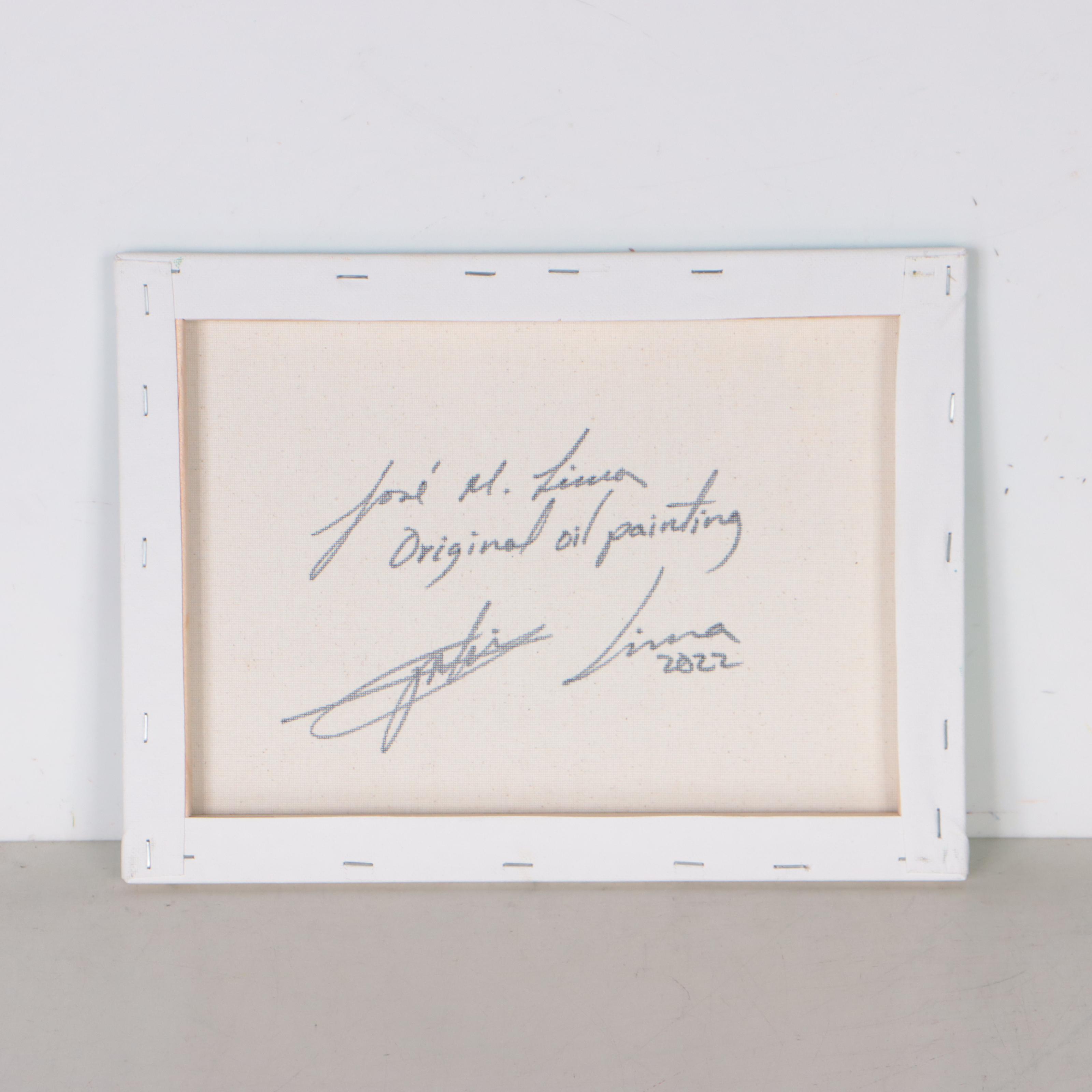 José M. Lima Floral Still Life Oil Painting, 2022