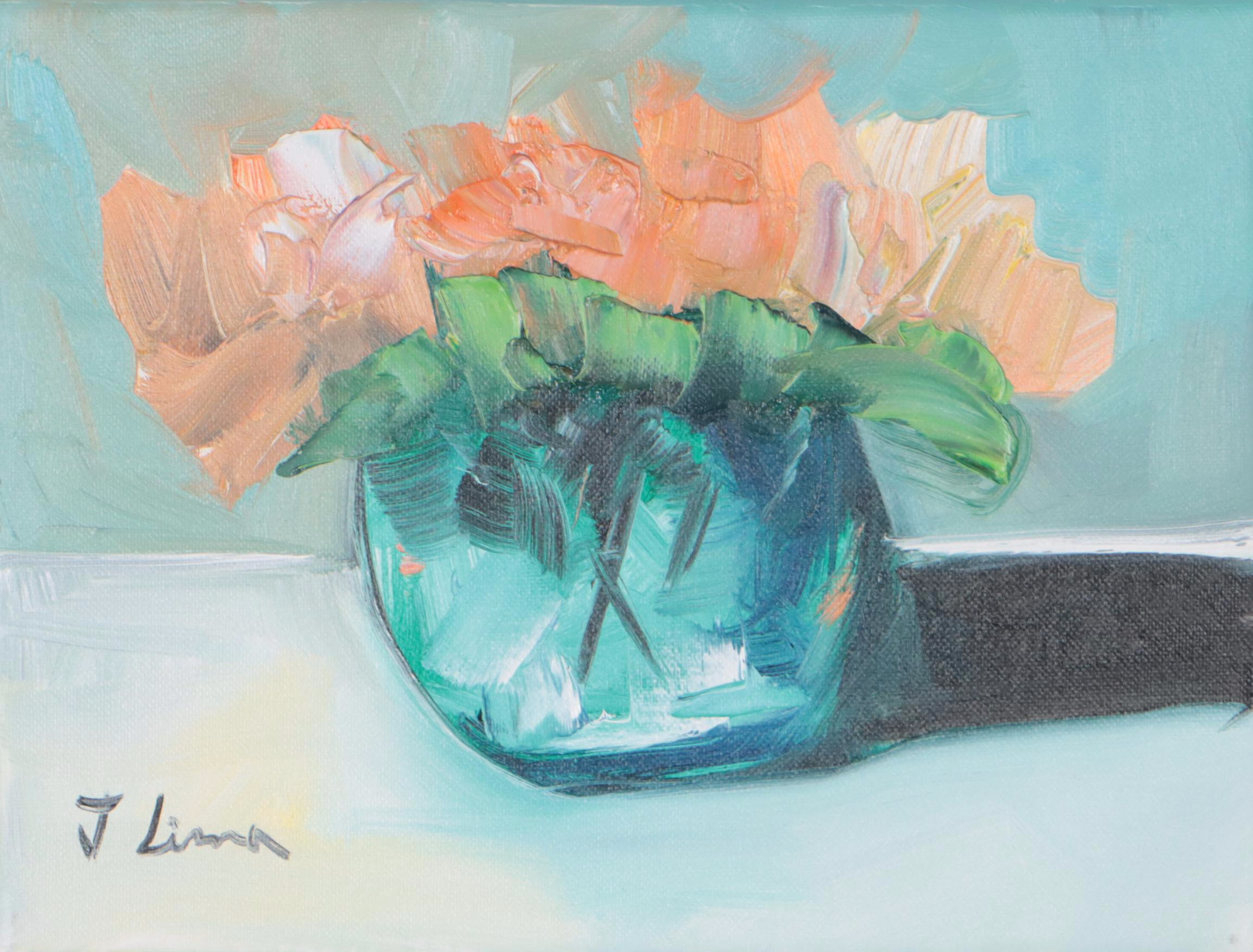 José M. Lima Floral Still Life Oil Painting, 2022