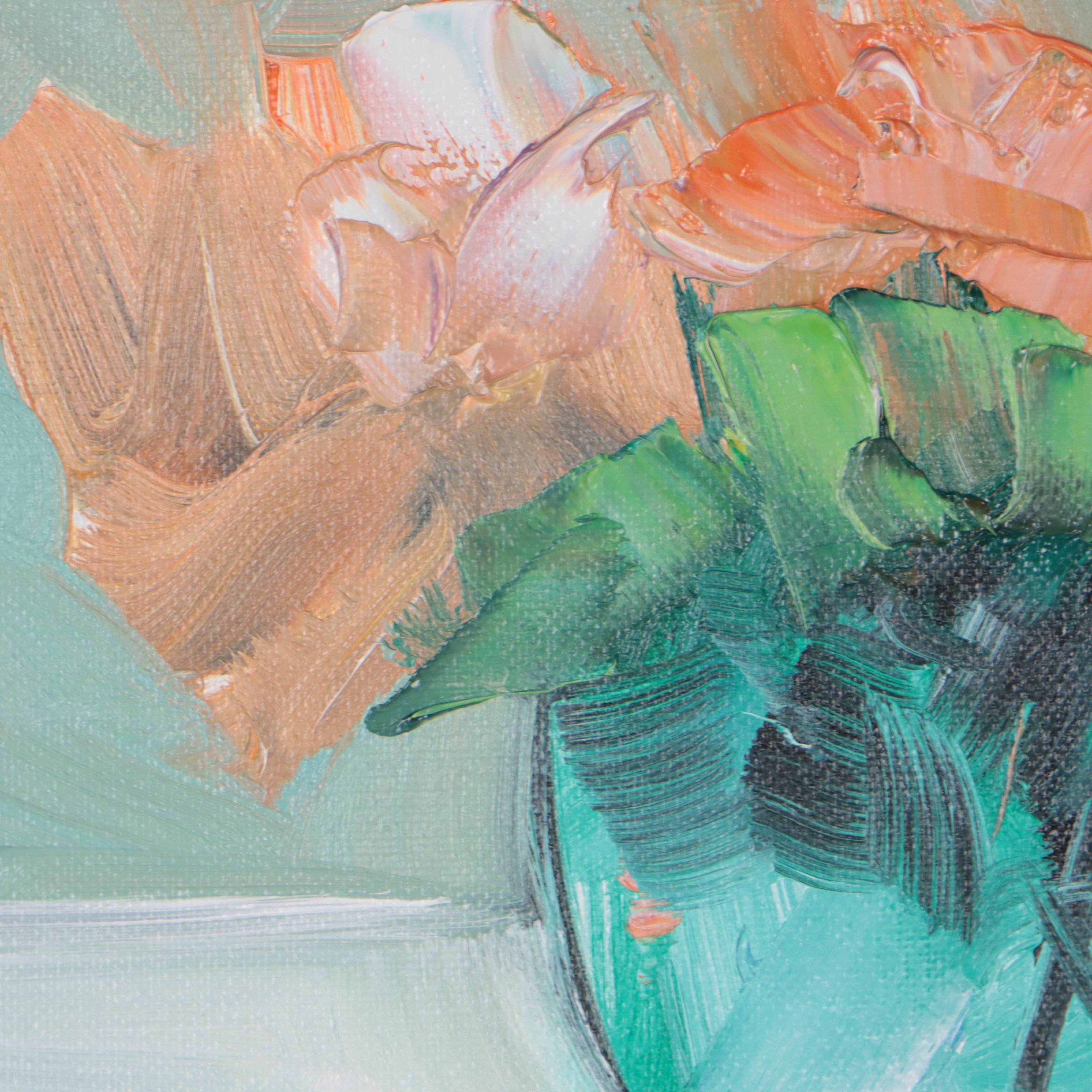 José M. Lima Floral Still Life Oil Painting, 2022