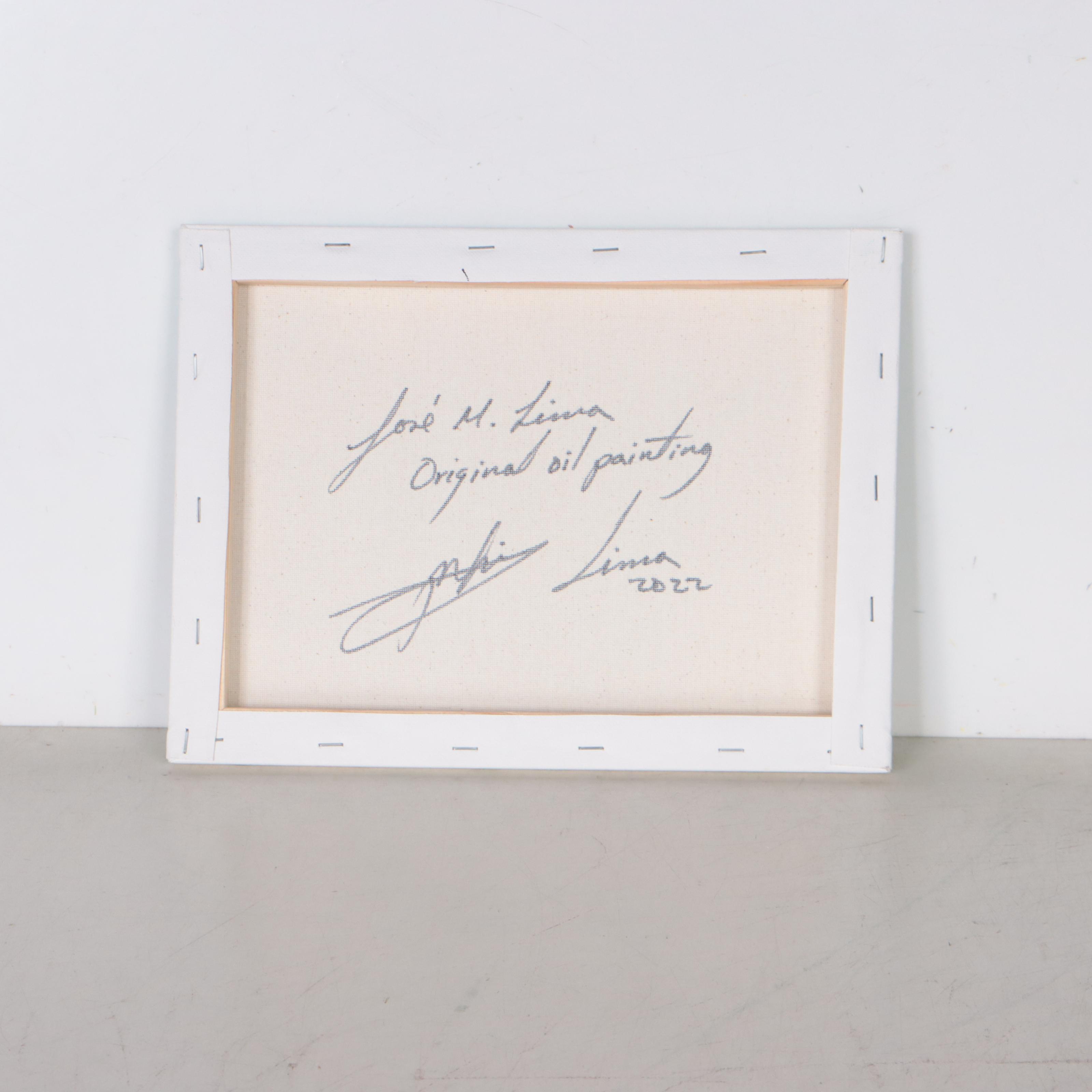 José M. Lima Floral Still Life Oil Painting, 2022