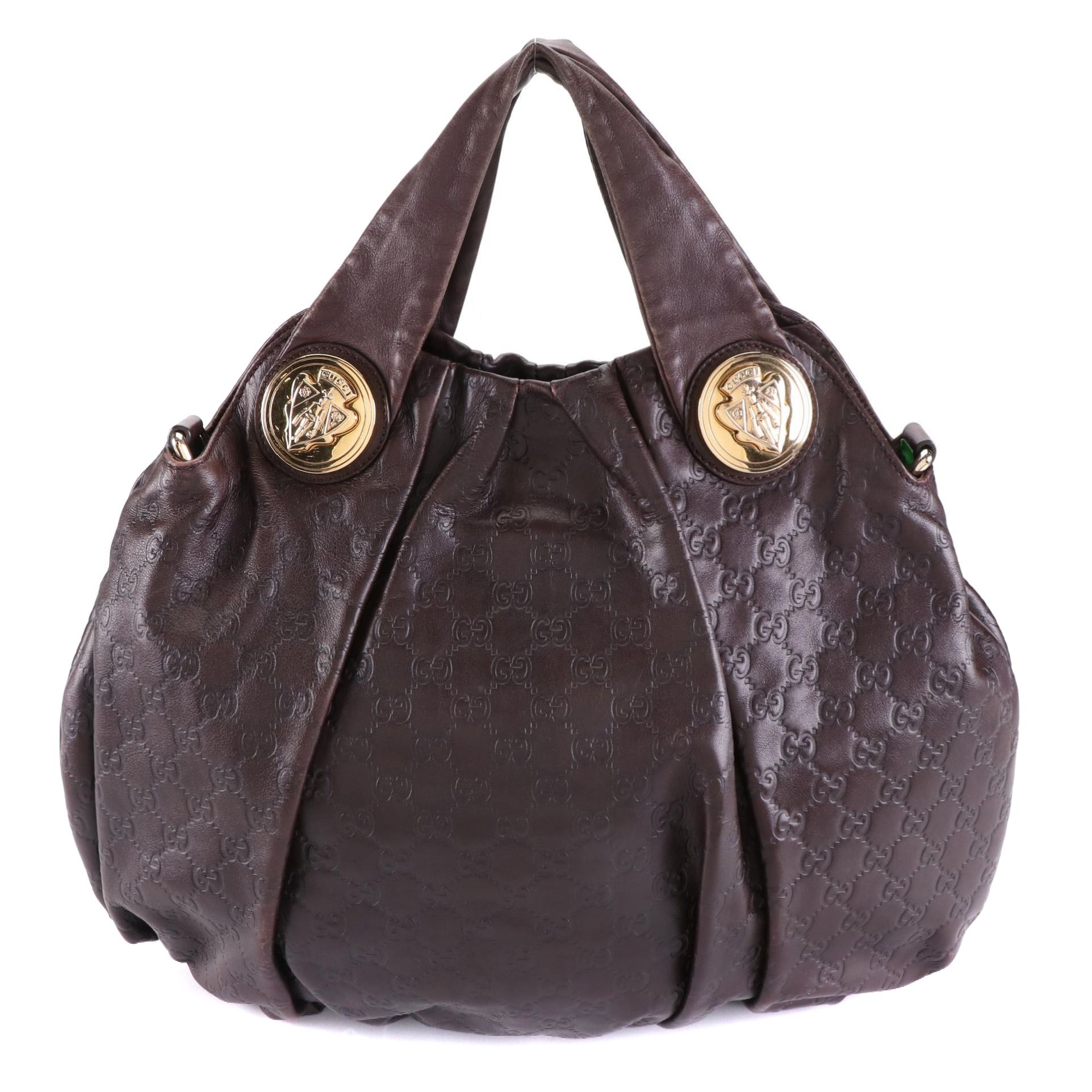 Gucci Hysteria Hobo Bag in Brown Guccissima Leather