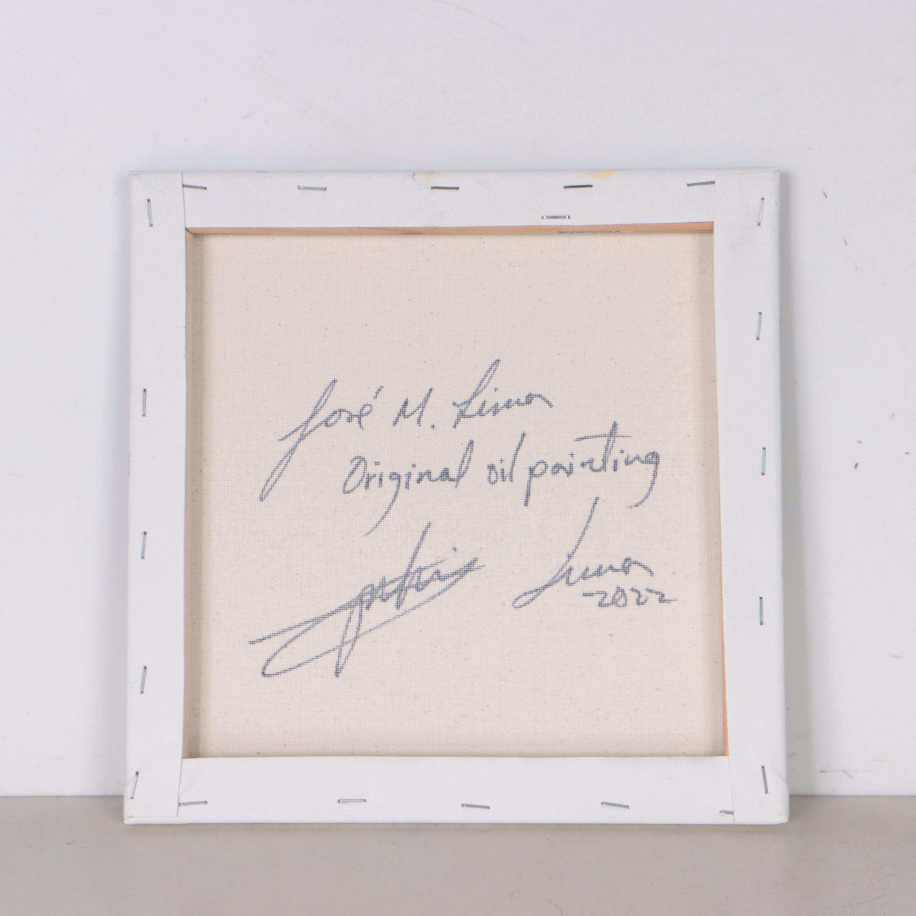 José M. Lima Floral Still Life Oil Painting, 2022