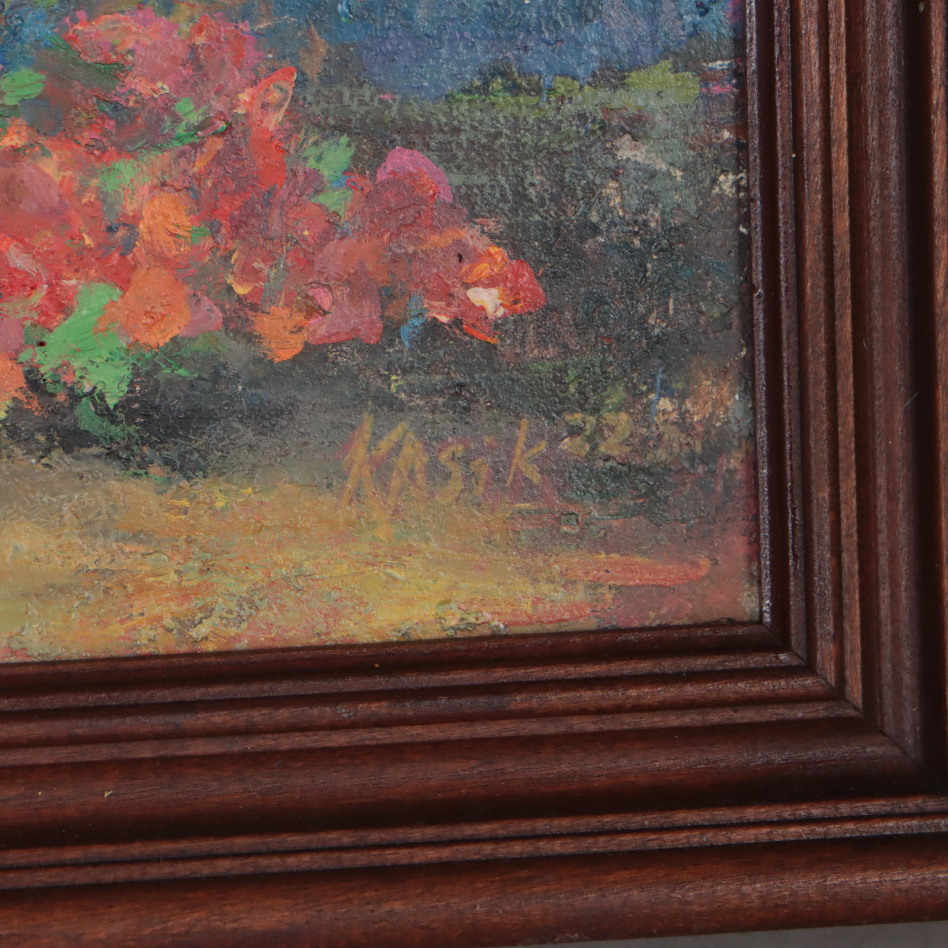 Kevin Kasik Oil Painting of Floral Still Life "Tulip Spray," 2022