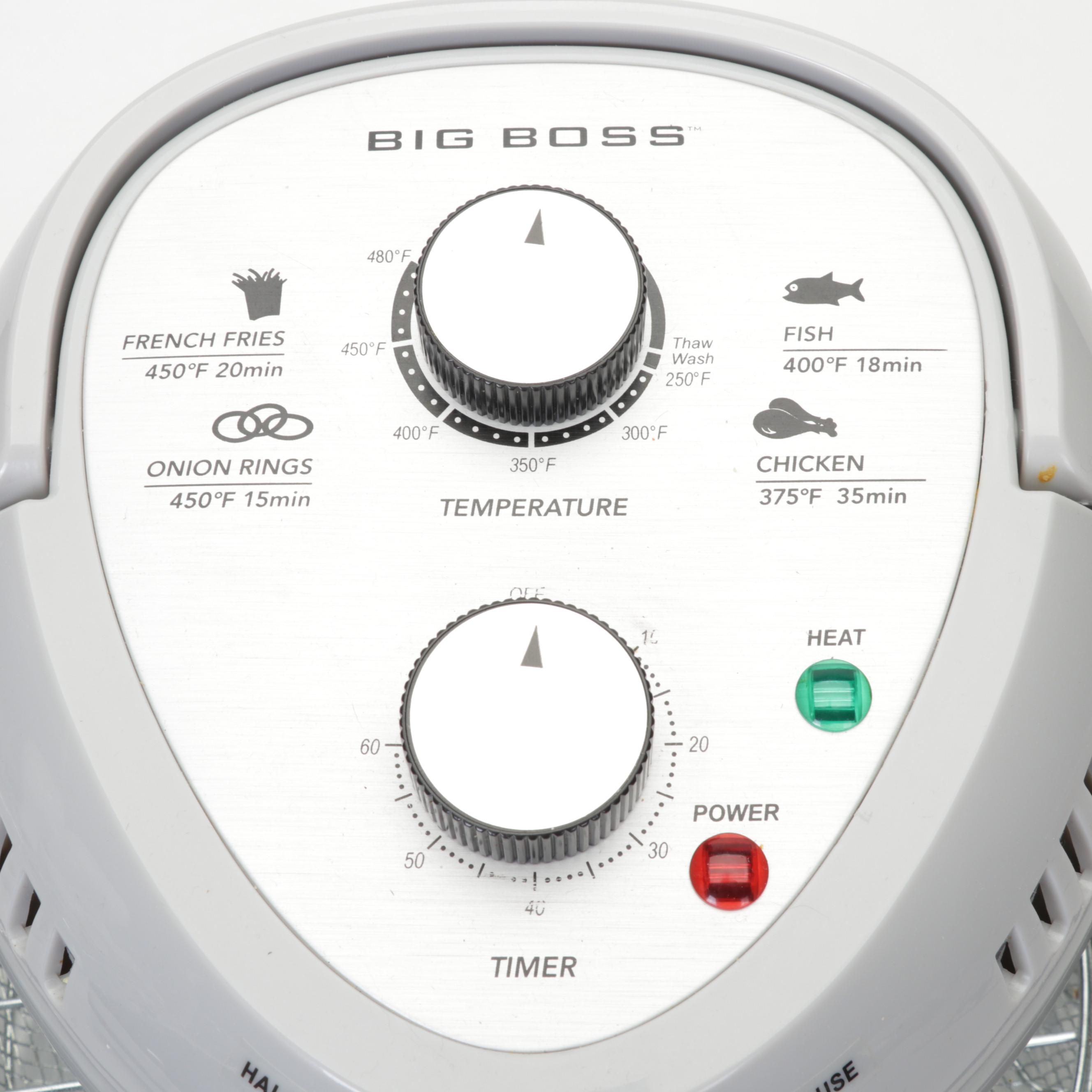 Big Boss Air Fryer, Presto Rice Cooker, and Rival Waffle Iron