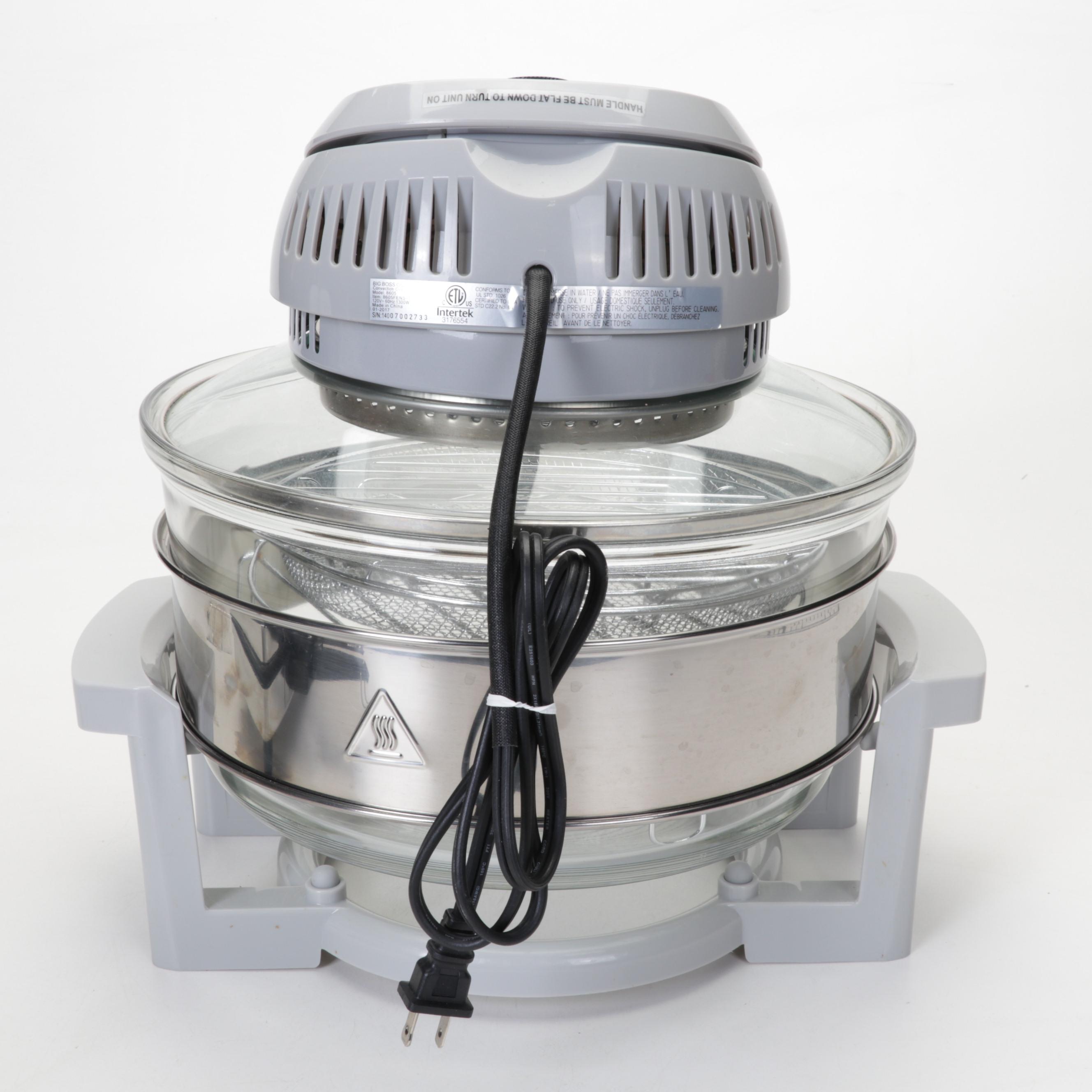 Big Boss Air Fryer, Presto Rice Cooker, and Rival Waffle Iron