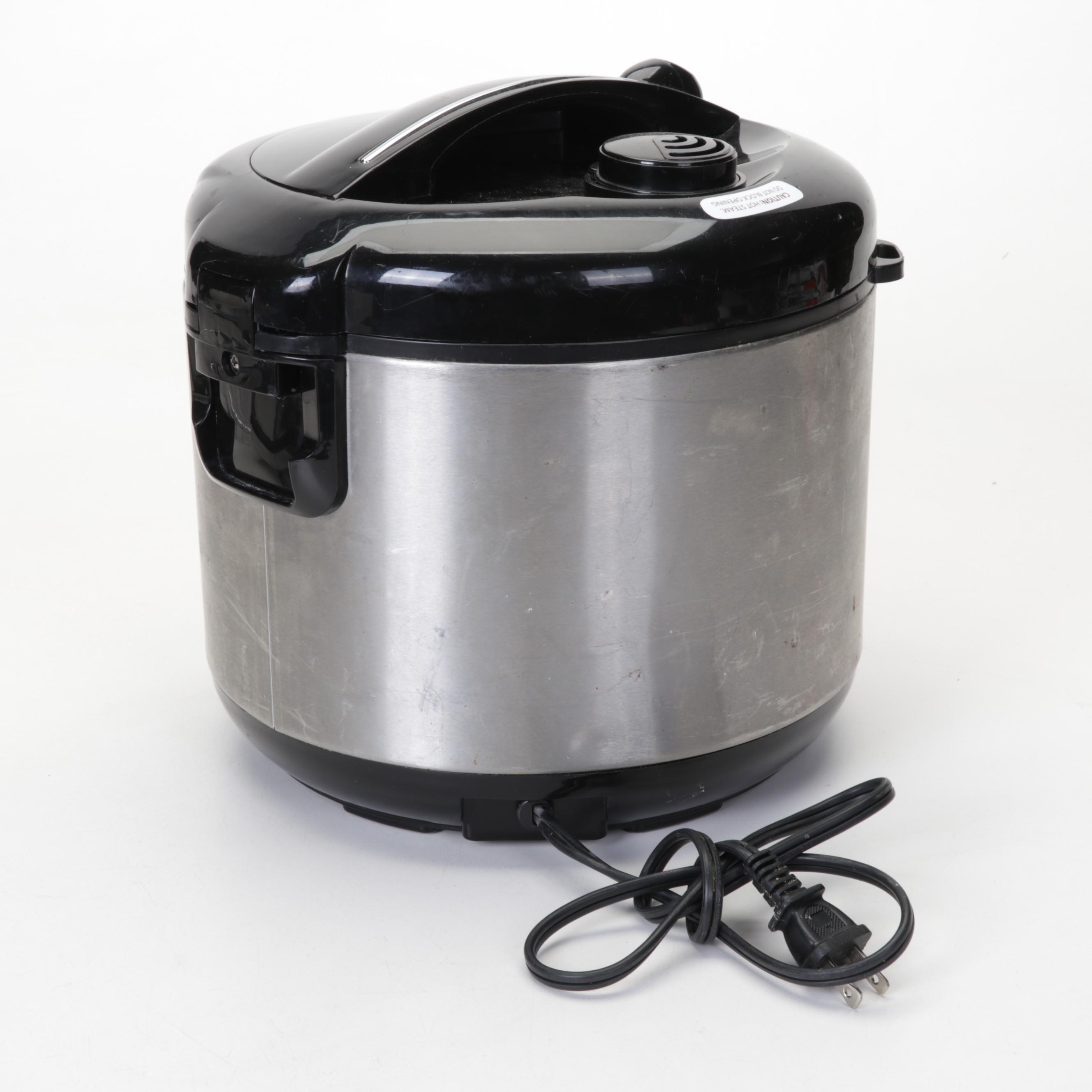 Big Boss Air Fryer, Presto Rice Cooker, and Rival Waffle Iron